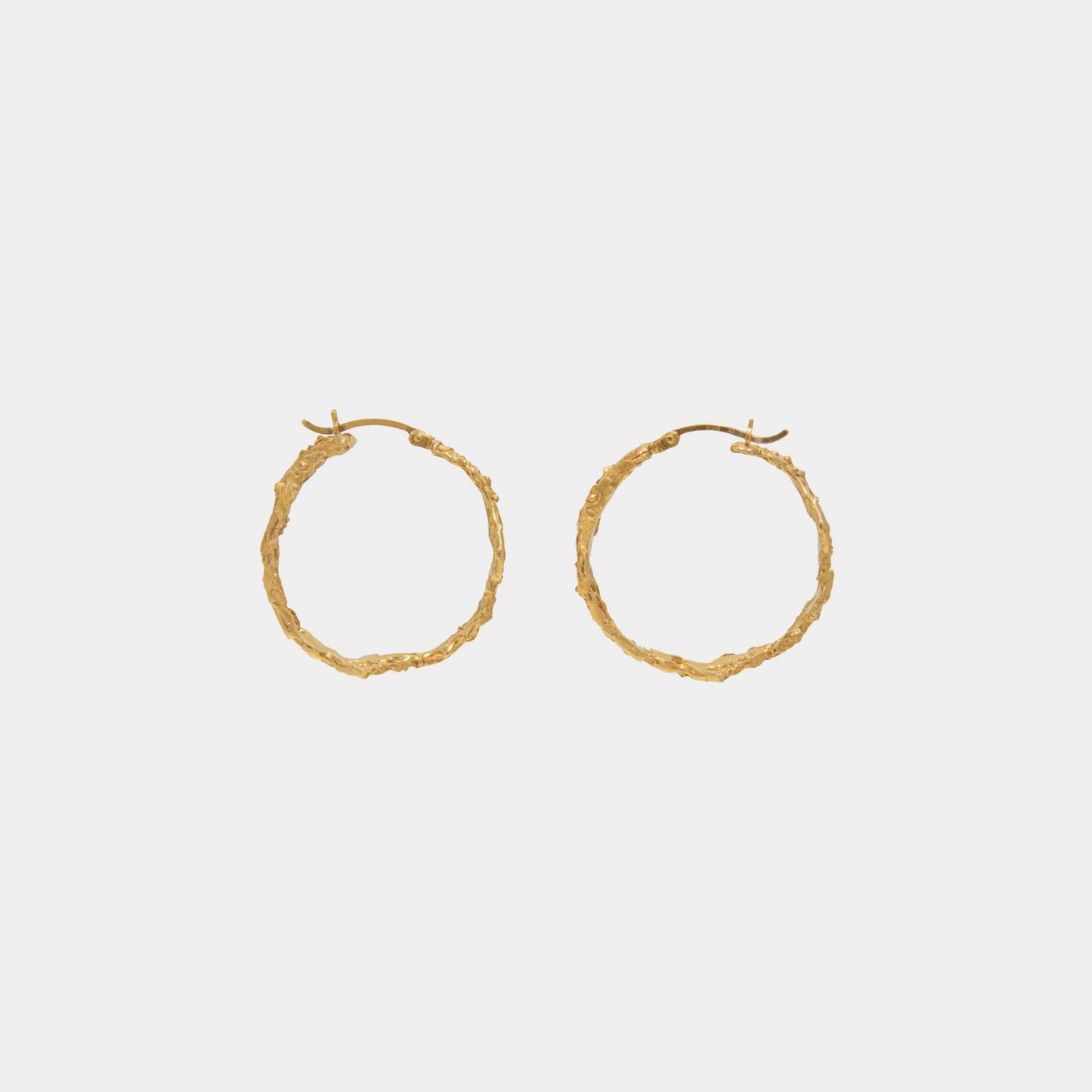 Loveness Lee Rebutia Medium Earrings, Gold Plated , Side