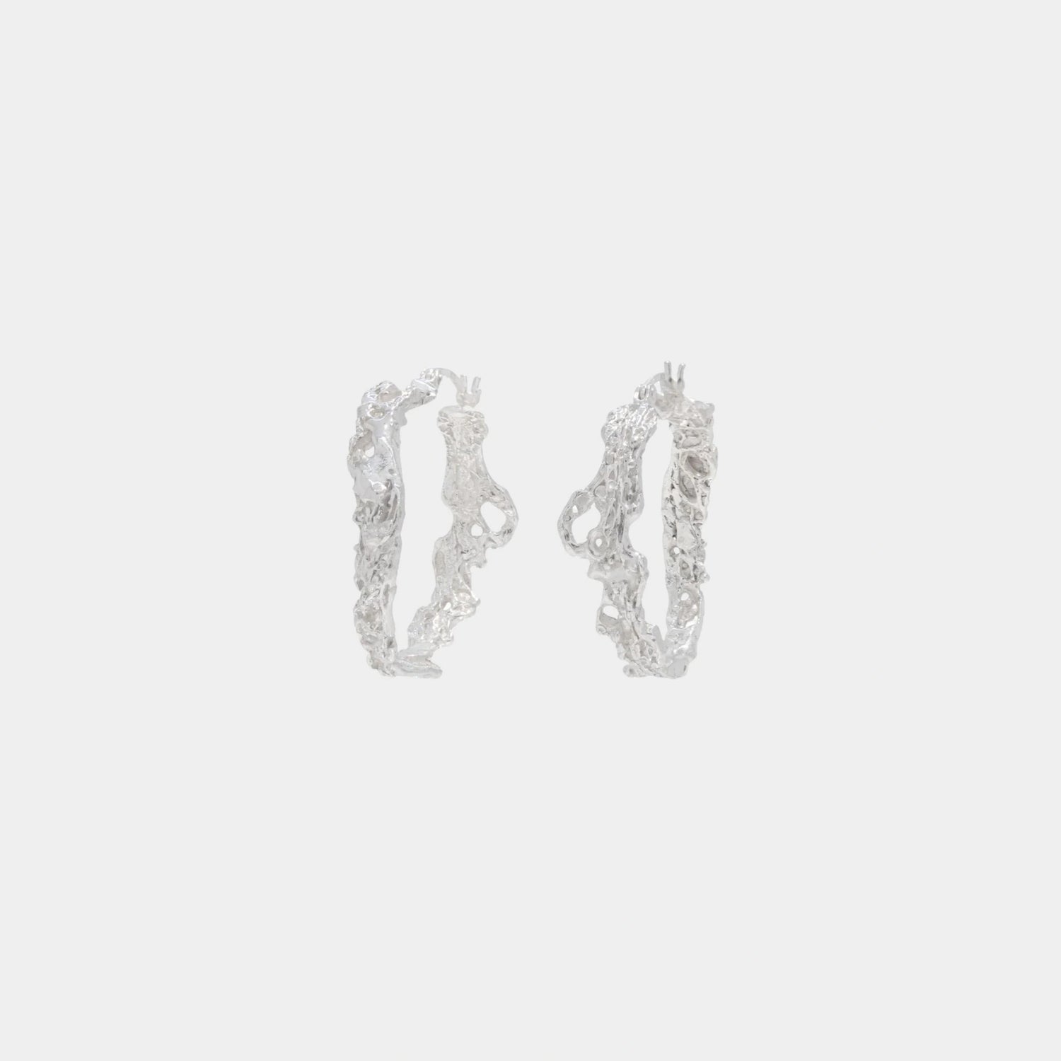 Loveness Lee Rebutia Medium Earrings, Silver , Side