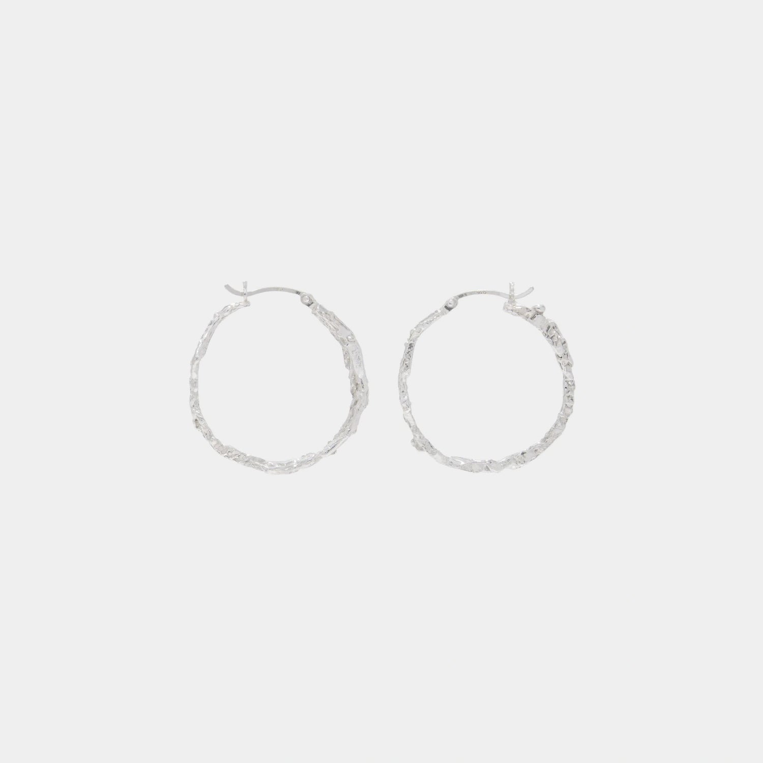Loveness Lee Rebutia Medium Earrings, Silver , Side