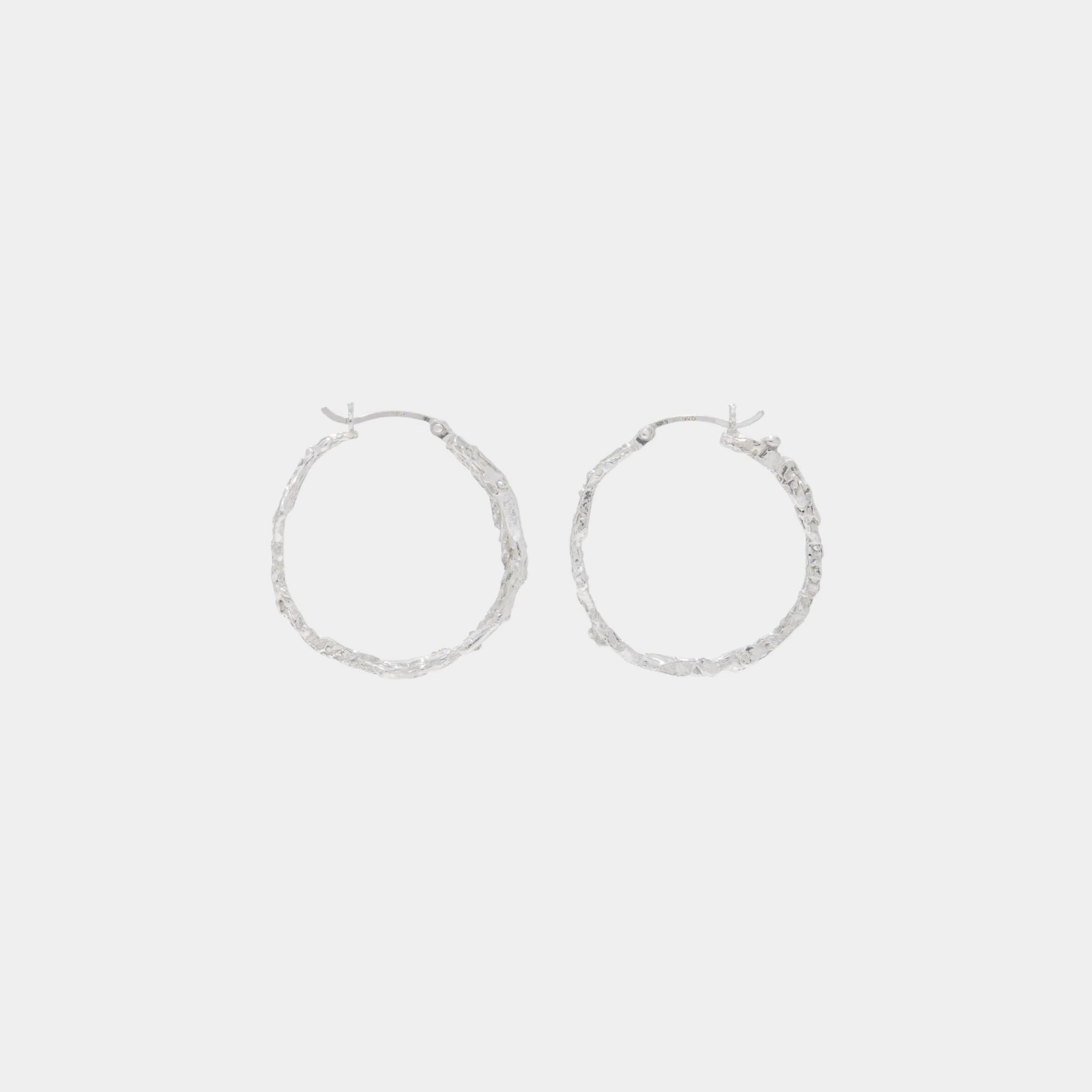 Loveness Lee Rebutia Medium Earrings, Silver , Side