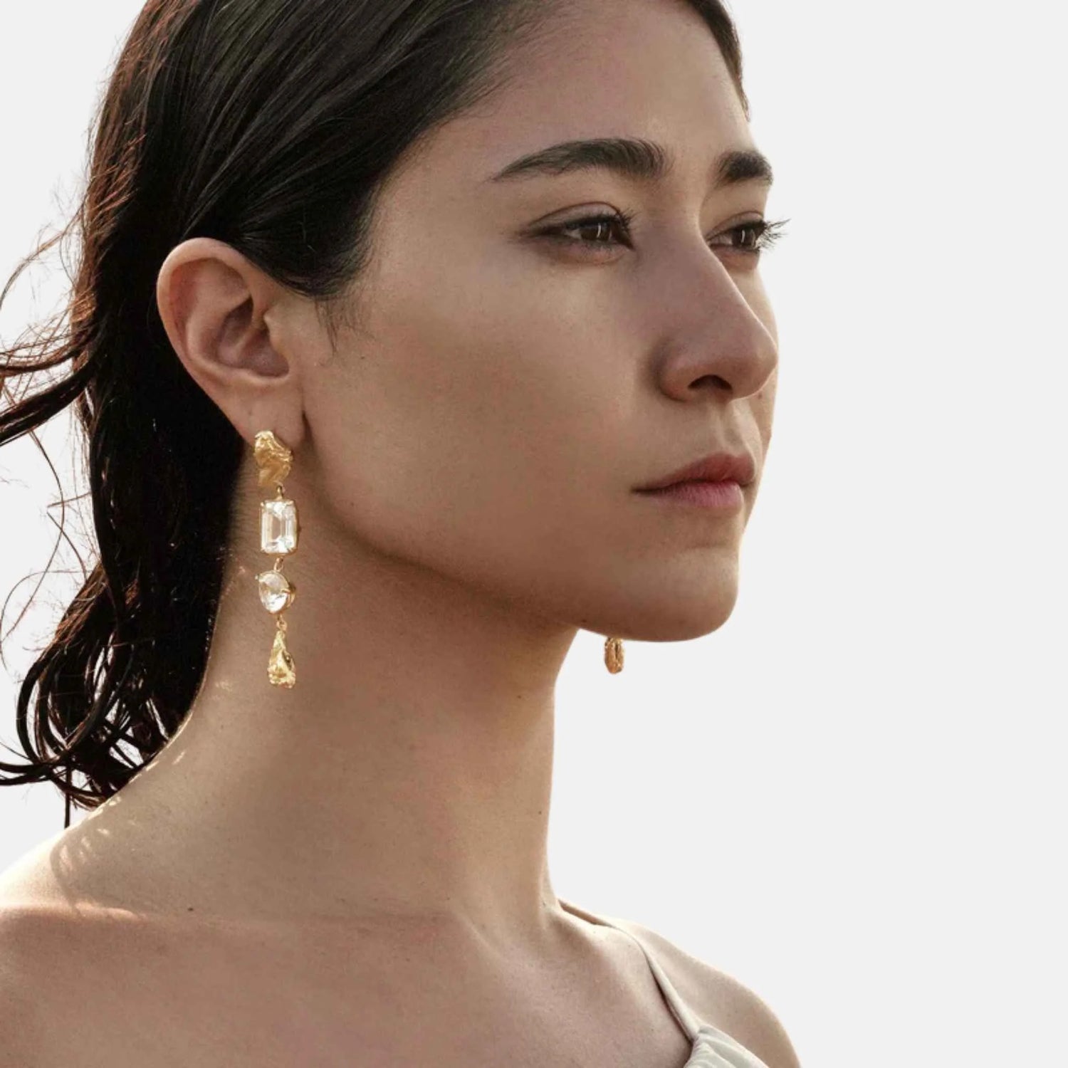 Loveness Lee Sami 18K Gold Plated Recycled Silver Earrings, Model