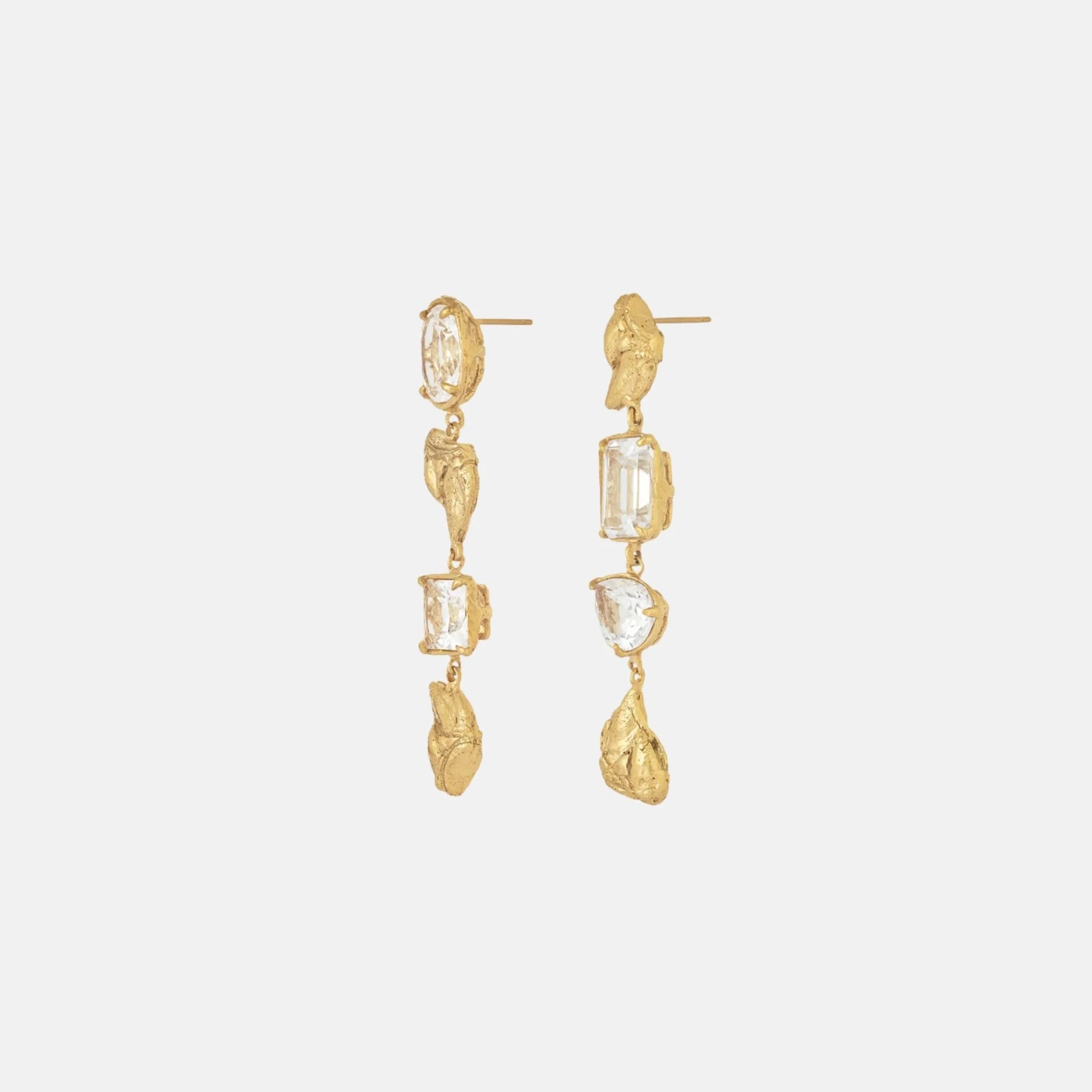 Loveness Lee Sami 18K Gold Plated Recycled Silver Earrings, Side
