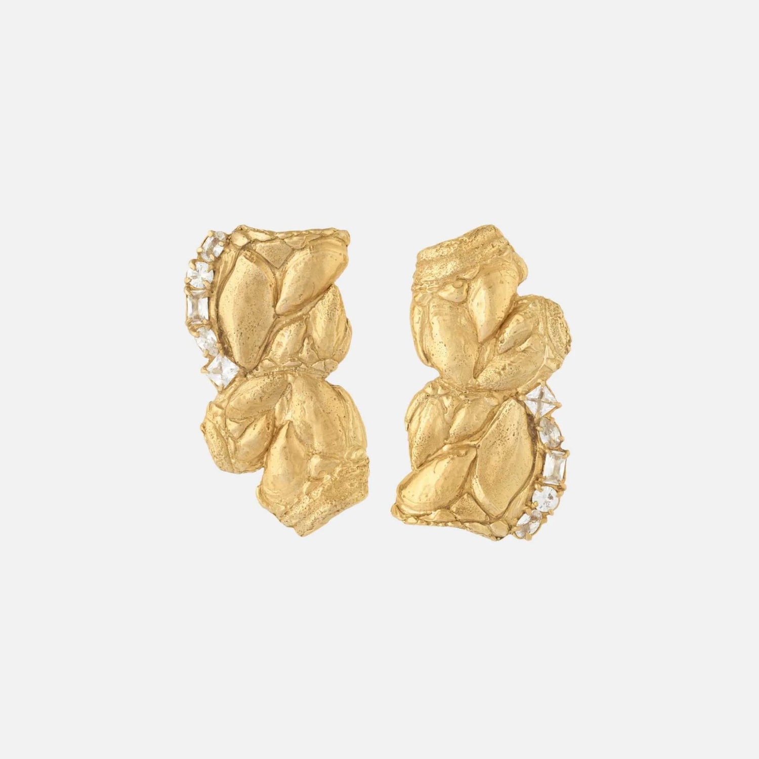 Loveness Lee Zakia 18K Gold Plated Recycled Silver Earrings, Front 