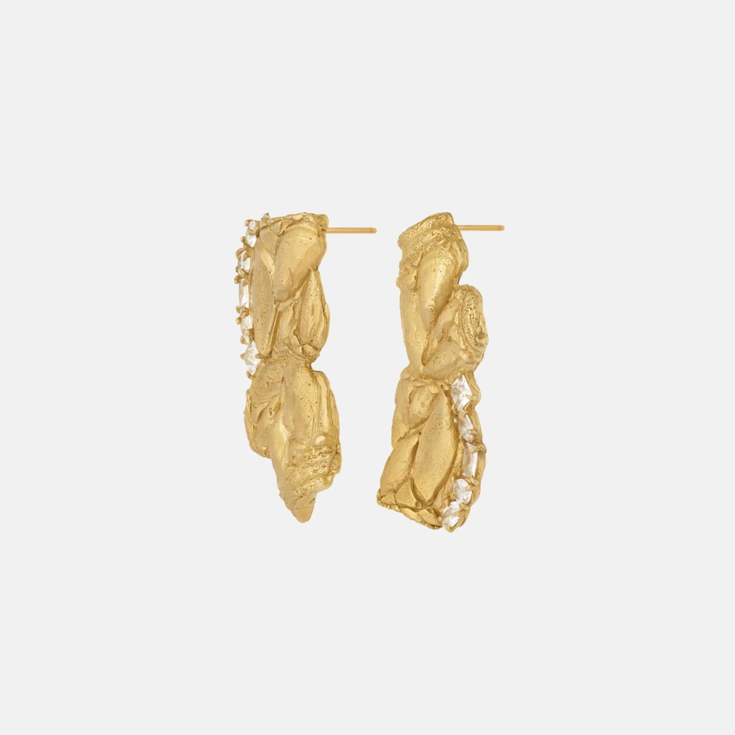 Loveness Lee Zakia 18K Gold Plated Recycled Silver Earrings, Side