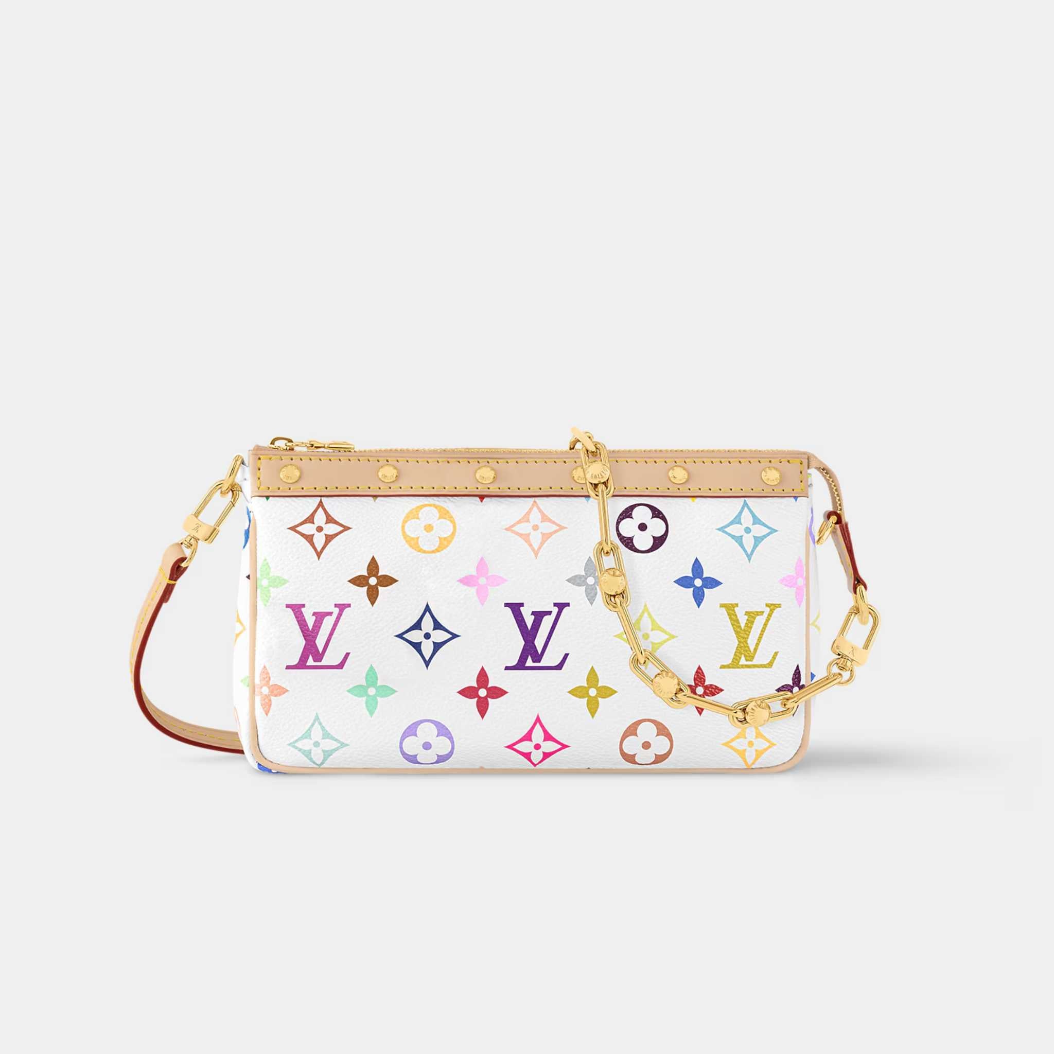 LV x TM Pochette Accessoires Autres Toiles Monogram Handbag, White, Blanc, Front