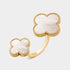 Magic Alhambra Between The Finger Ring Yellow Gold Mother Of Pearl, Front