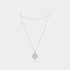 Magic Alhambra Long Necklace 1 Motif White Gold Diamond, Front