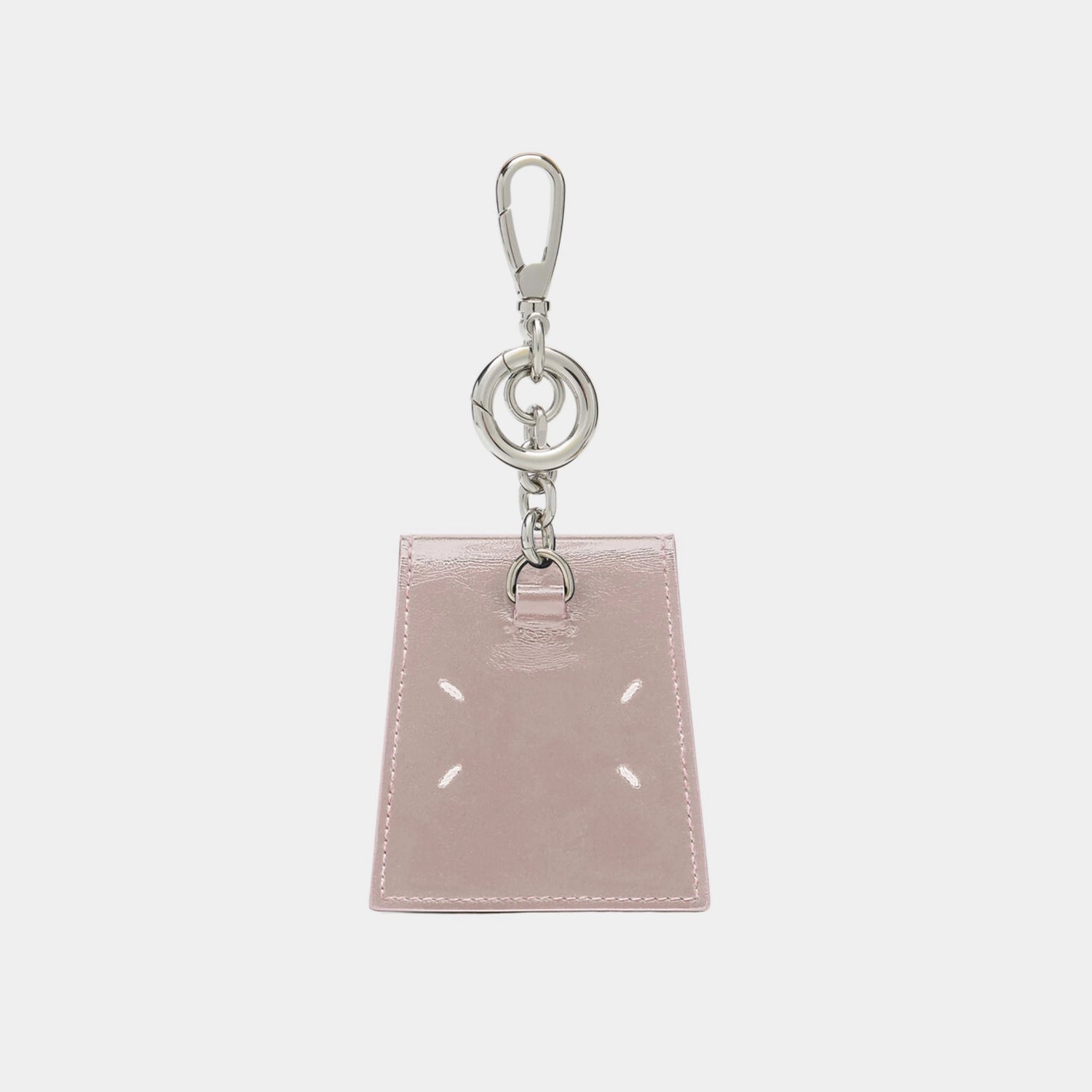 Maison Margiela Leather Tea Bag Charm, Pink, Back