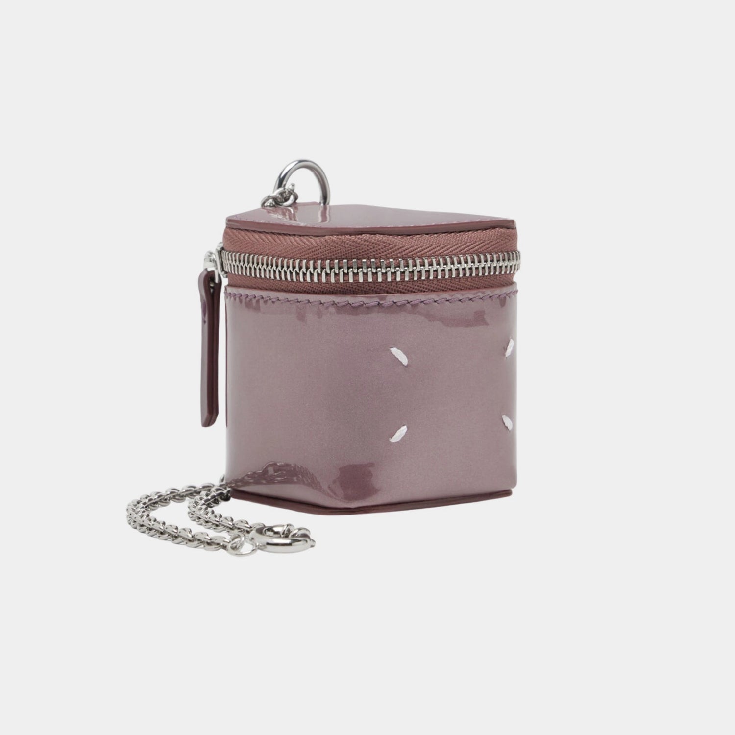 Maison Margiela Mini Cube Chain Bag, Pink, Side