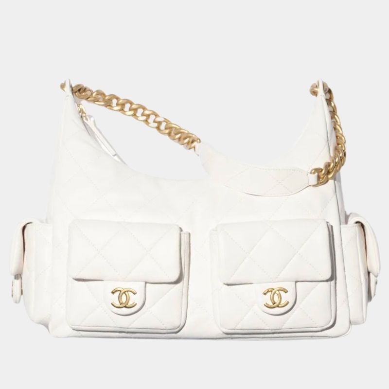 Maxi Hobo Bag Cruise 2024/25, White, Front View