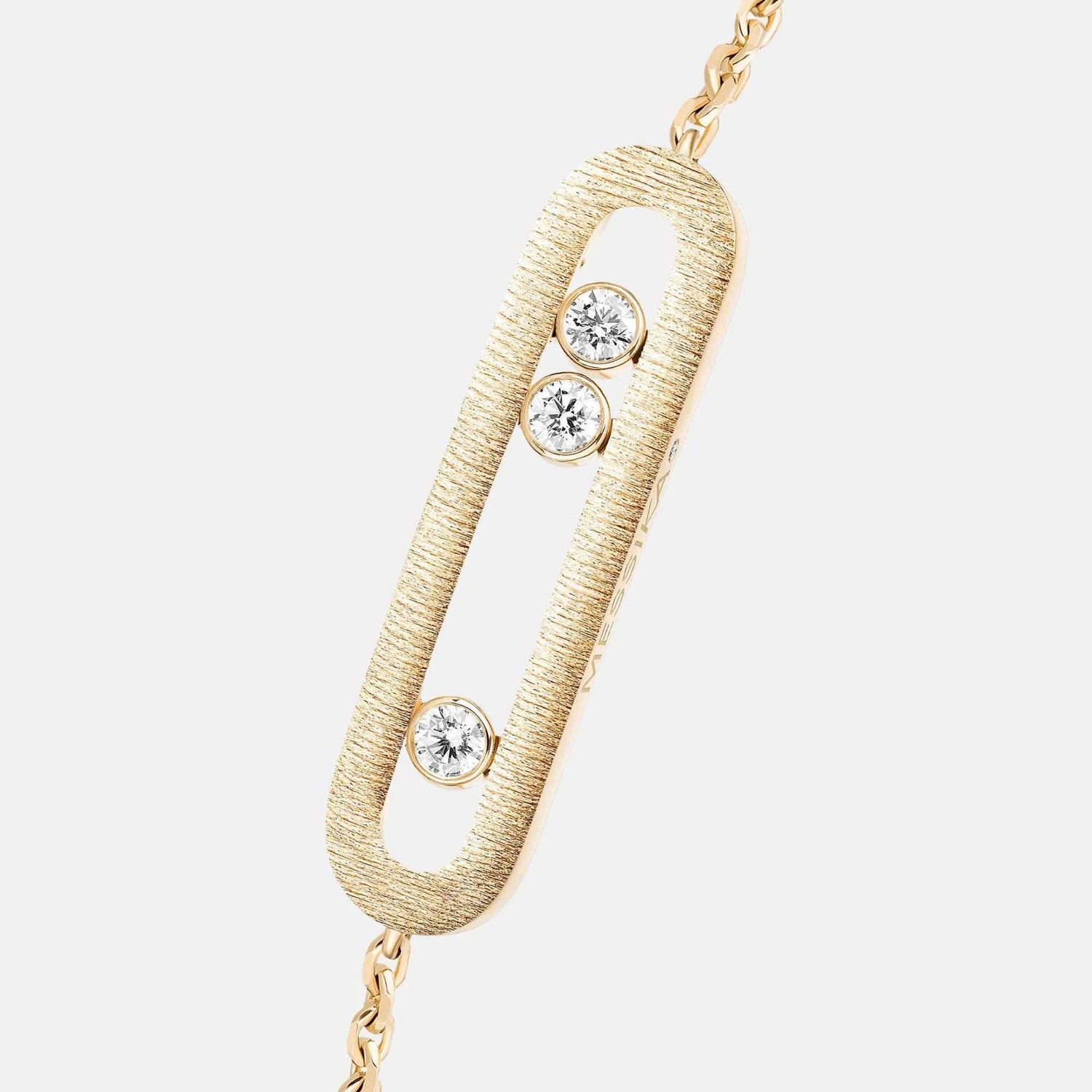 Messika Move Classique Cisele Diamond Bracelet, Yellow Gold, Close