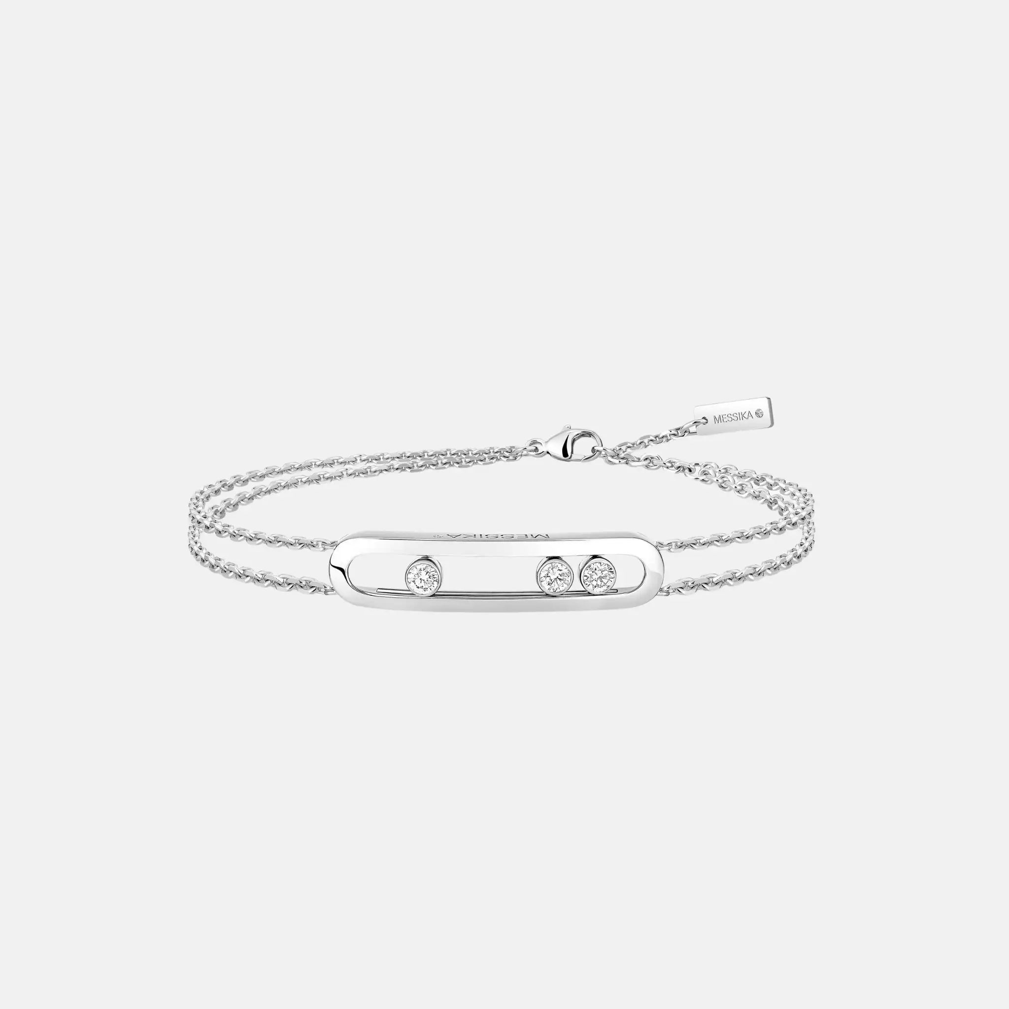 Messika Move Classique Gold Diamond Bracelet, White Gold