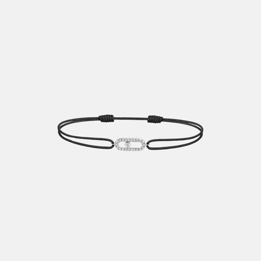 Move Uno Cord White Gold Diamond Bracelet