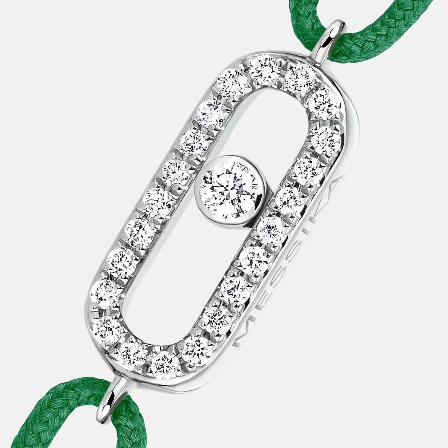 Move Uno Cord White Gold Diamond Bracelet