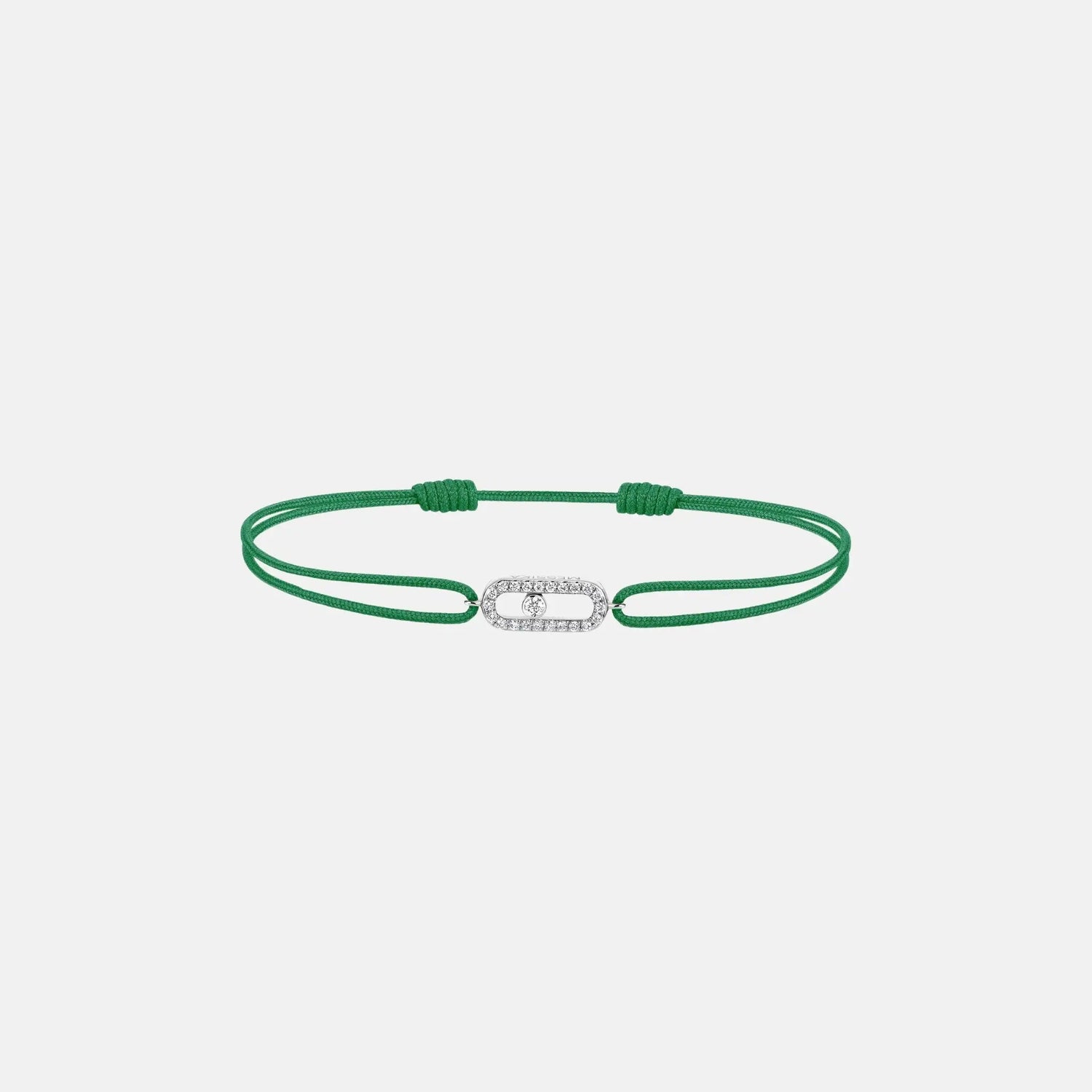 Move Uno Cord White Gold Diamond Bracelet