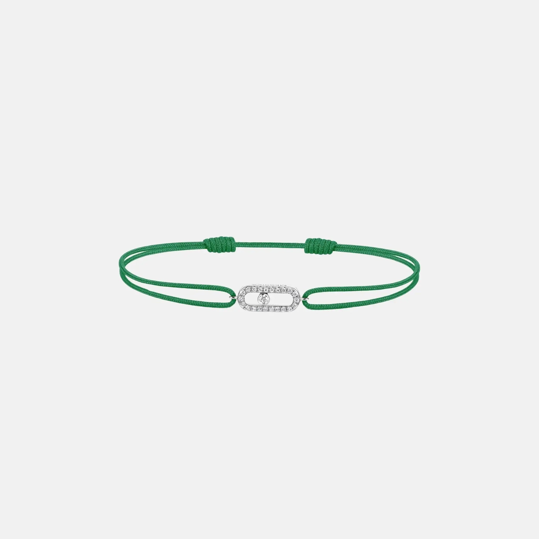 Move Uno Cord White Gold Diamond Bracelet