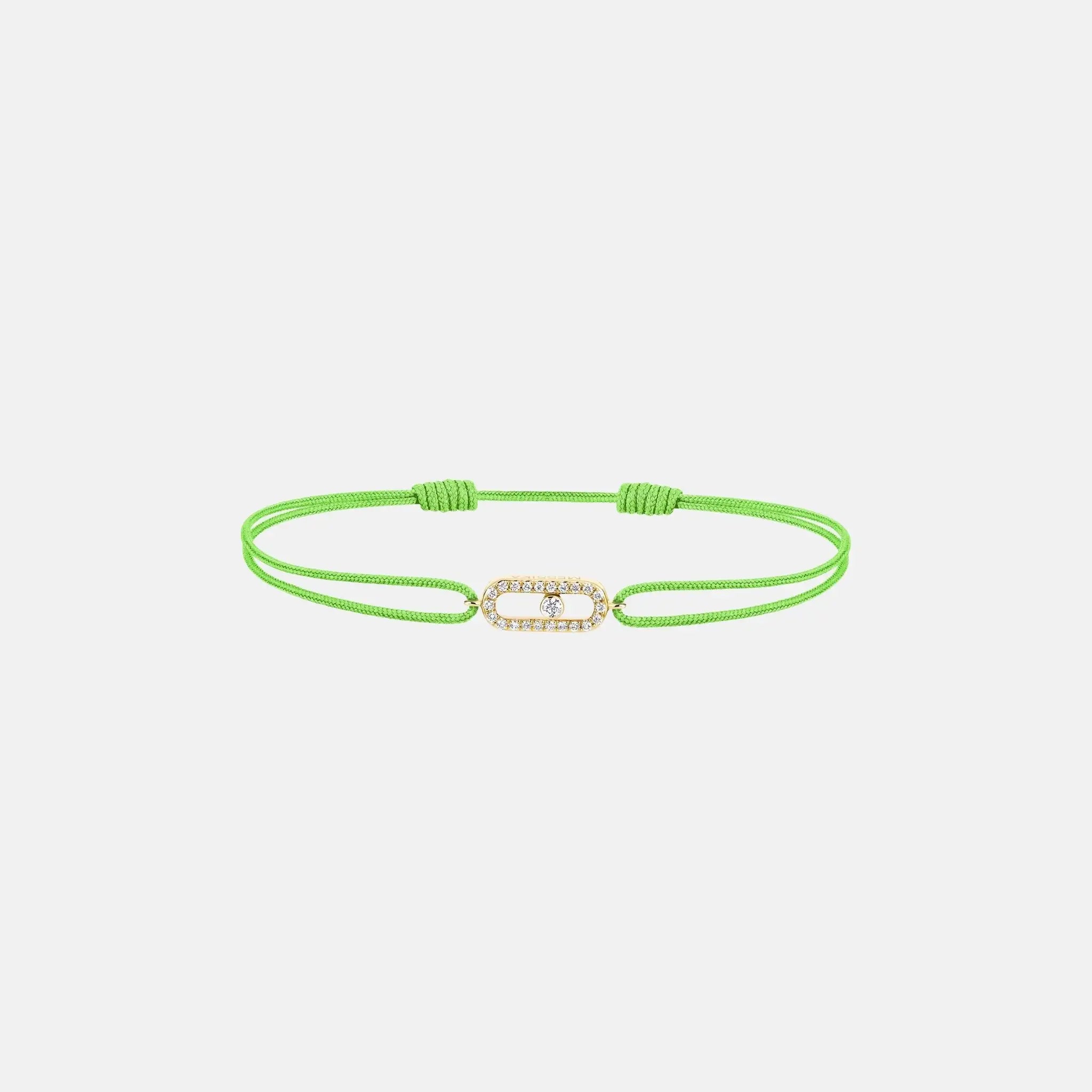 Move Uno Cord Yellow Gold Diamond Bracelet
