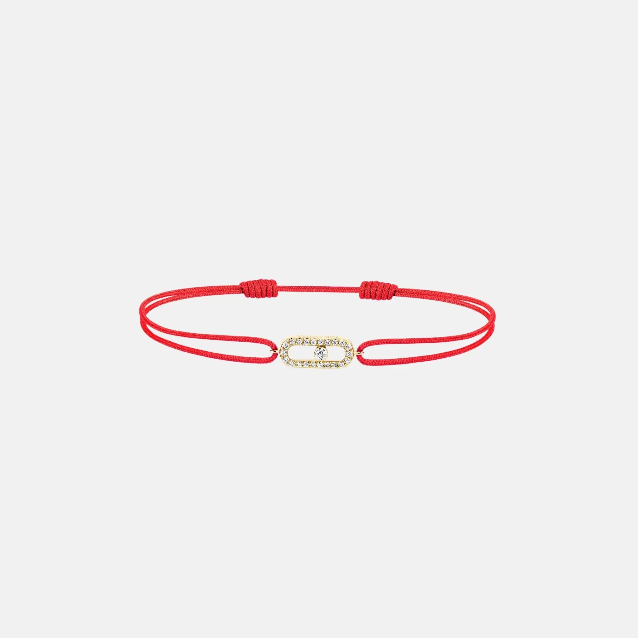 Move Uno Cord Yellow Gold Diamond Bracelet