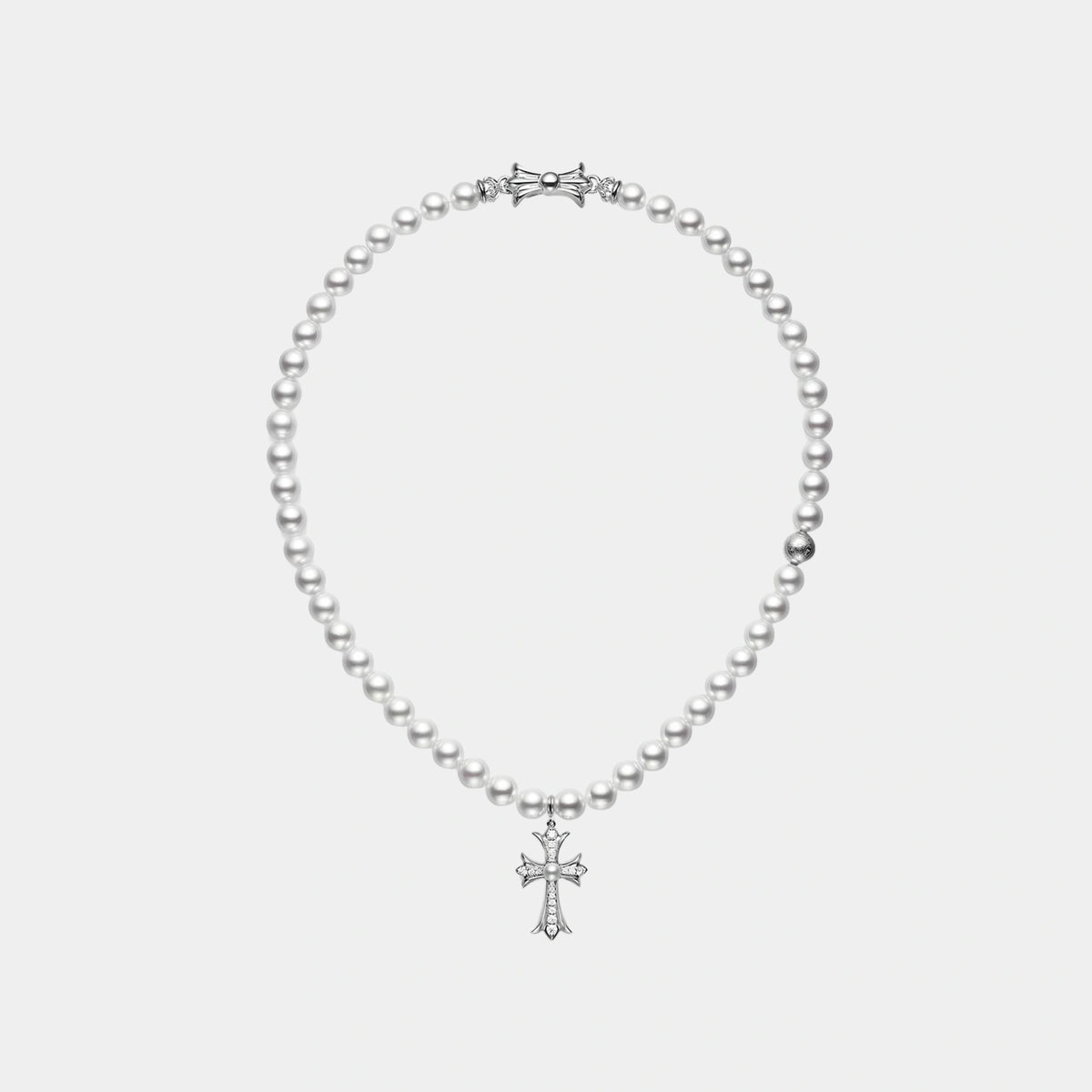 Mikimoto x Chrome Hearts Pearl & Diamond Necklace