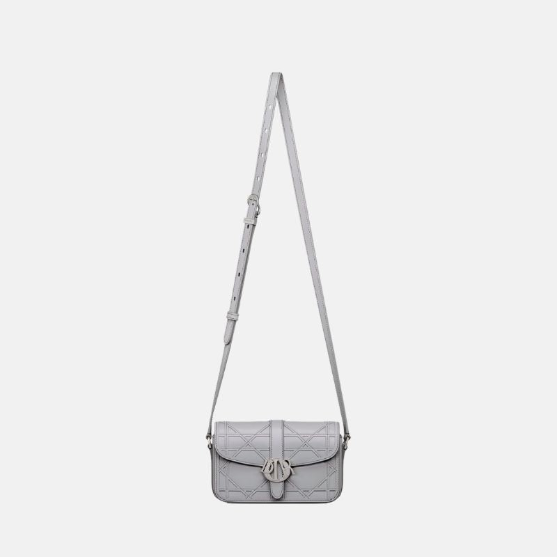 Mini Dior Charm Bag, Grey, Full