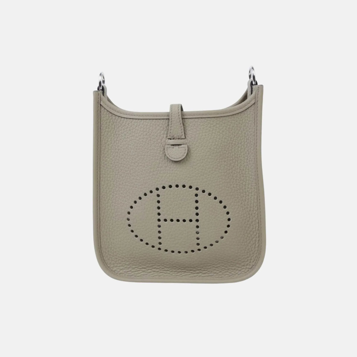 حقيبة Mini Evelyne TPM Amazone 112 من جلد Clemence باللون Beige Marfa مع حليات بلاديوم