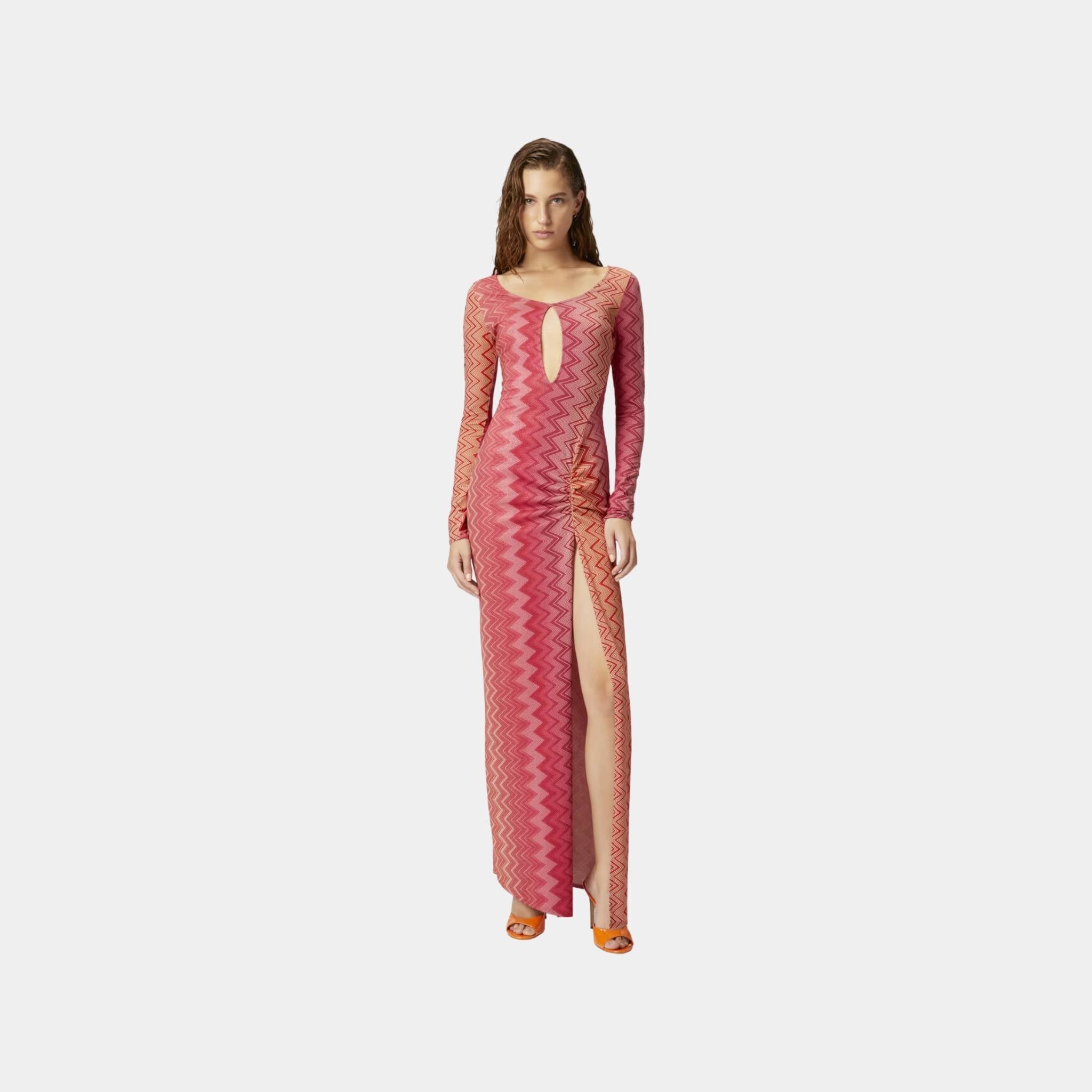 Missoni Cover Up Dress In Stretch Nylon Zigzag Lame, Model