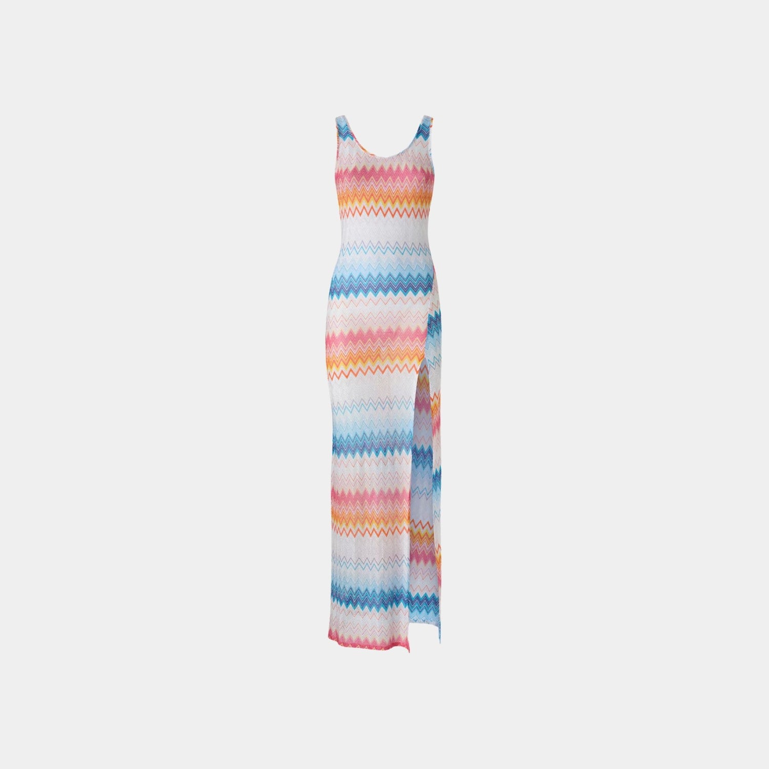 Missoni Long Cover Up In Viscose Zigzag Lame, Front