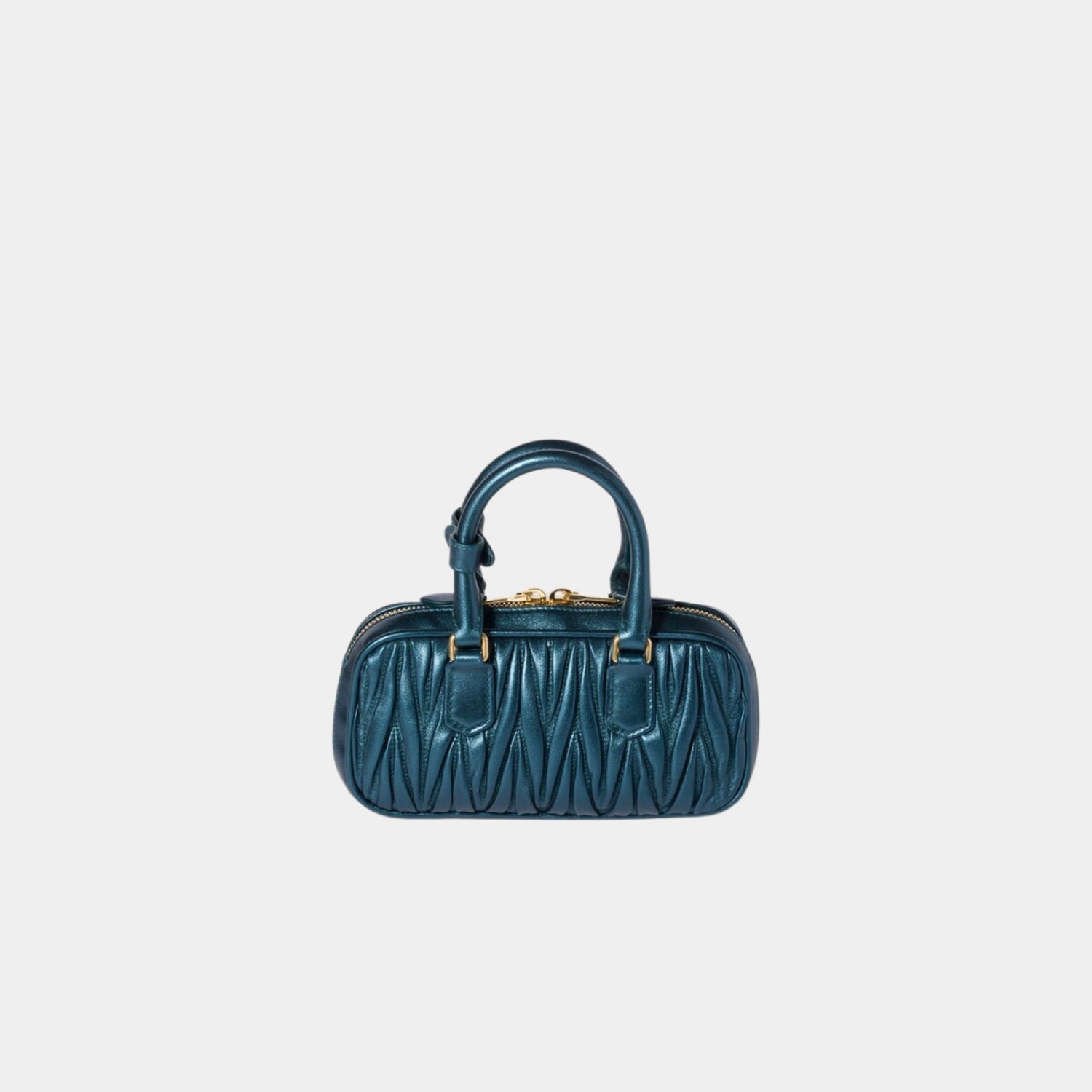 Miu Miu Arcadie Matelassé Nappa Leather Mini Bag, Ocean Blue, Mordore, Back