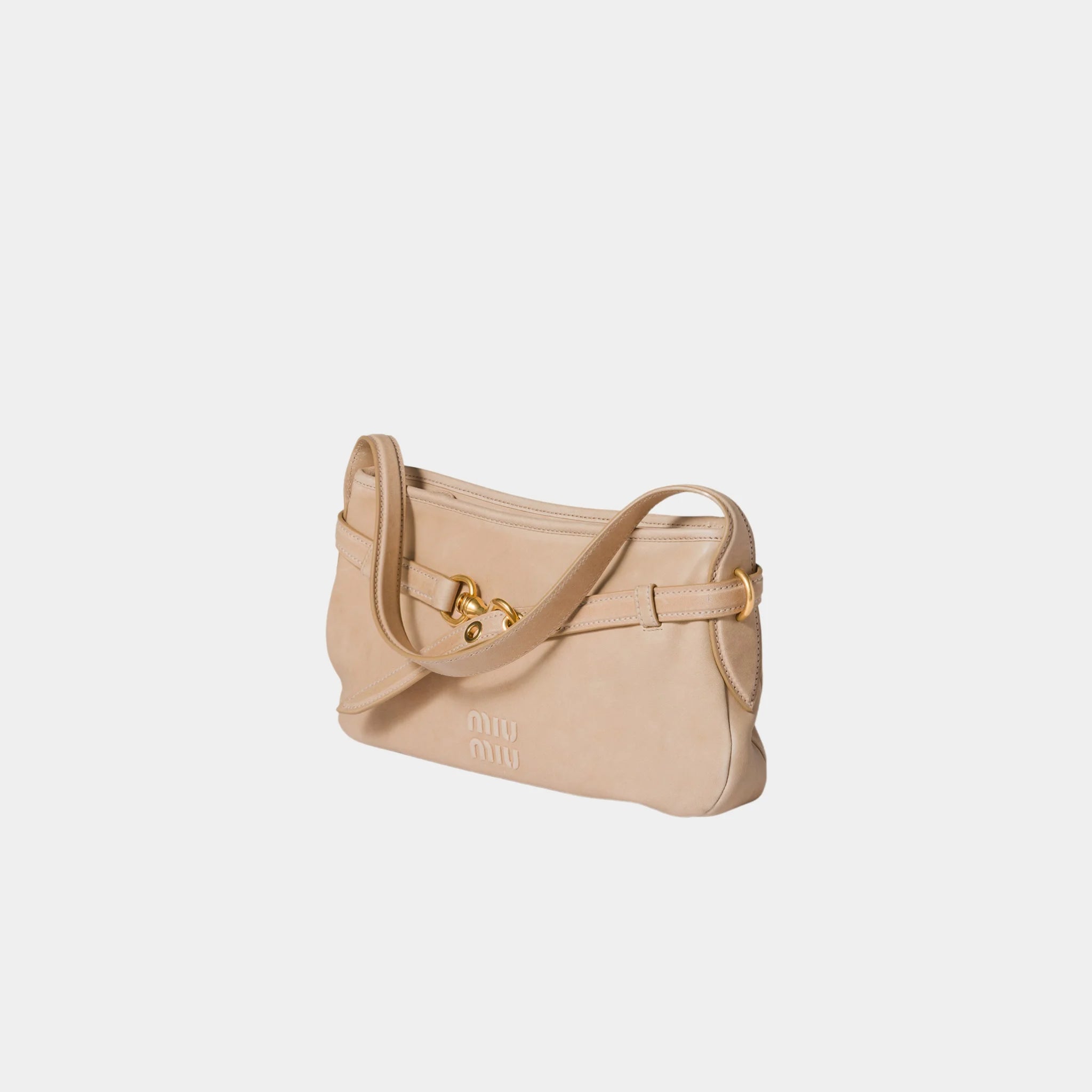 Miu Miu Aventure Nappa Leather Bag, Cord, Side