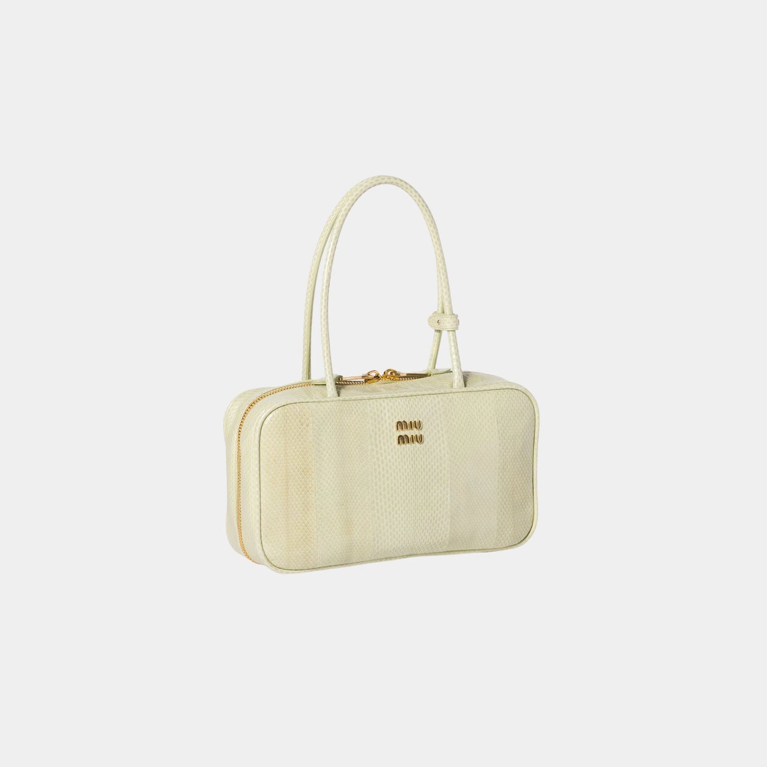 Miu Miu Beau Ayers Leather Bag, Pistachio Green, Side