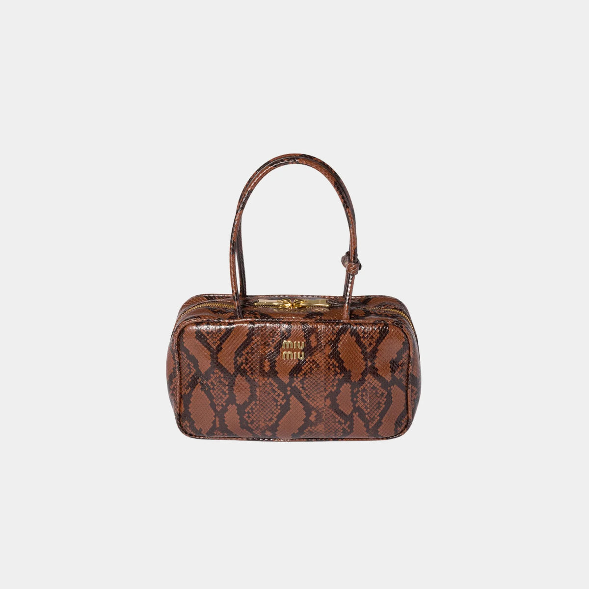Beau Python-printed Ayers Leather Bag