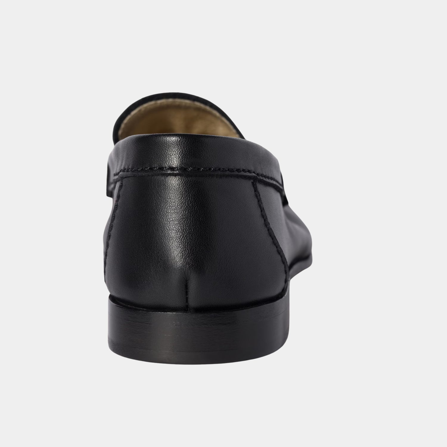 Miu Miu Calfksin Leather Loafers, Black, Back