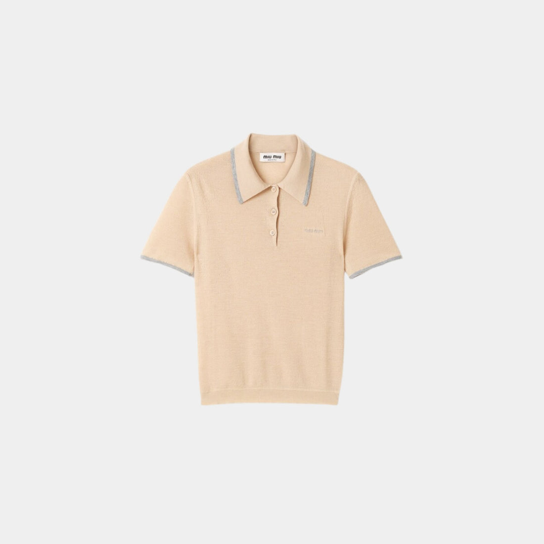 Miu Miu Cashmere And Silk Polo Shirt, Front