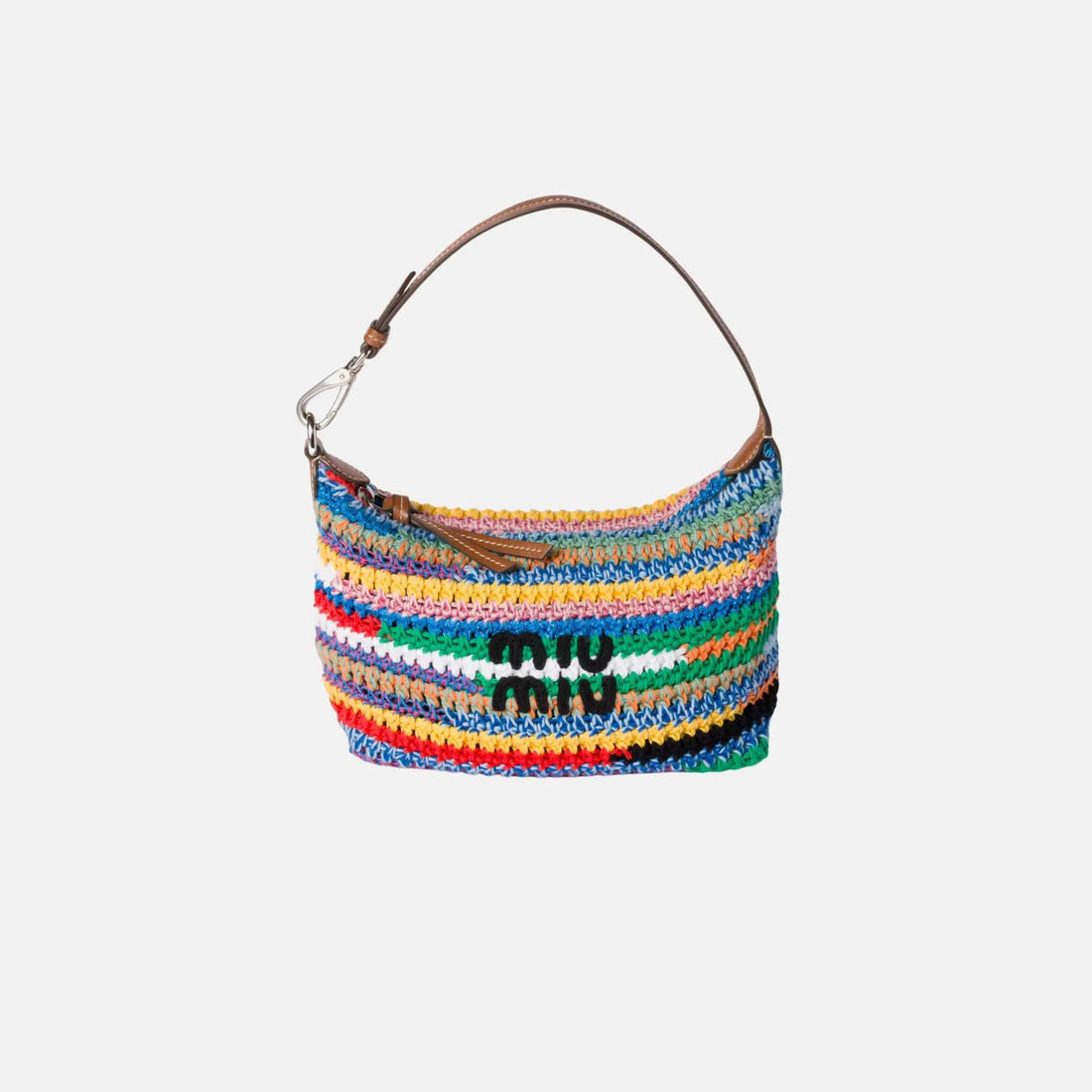 Miu Miu Crochet pouch, Multicolored, front