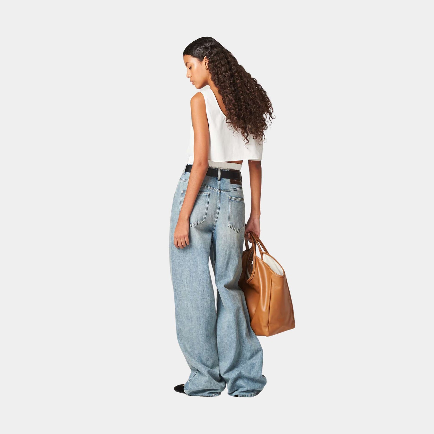 Miu Miu Denim Jeans Light Blue, Back, Model