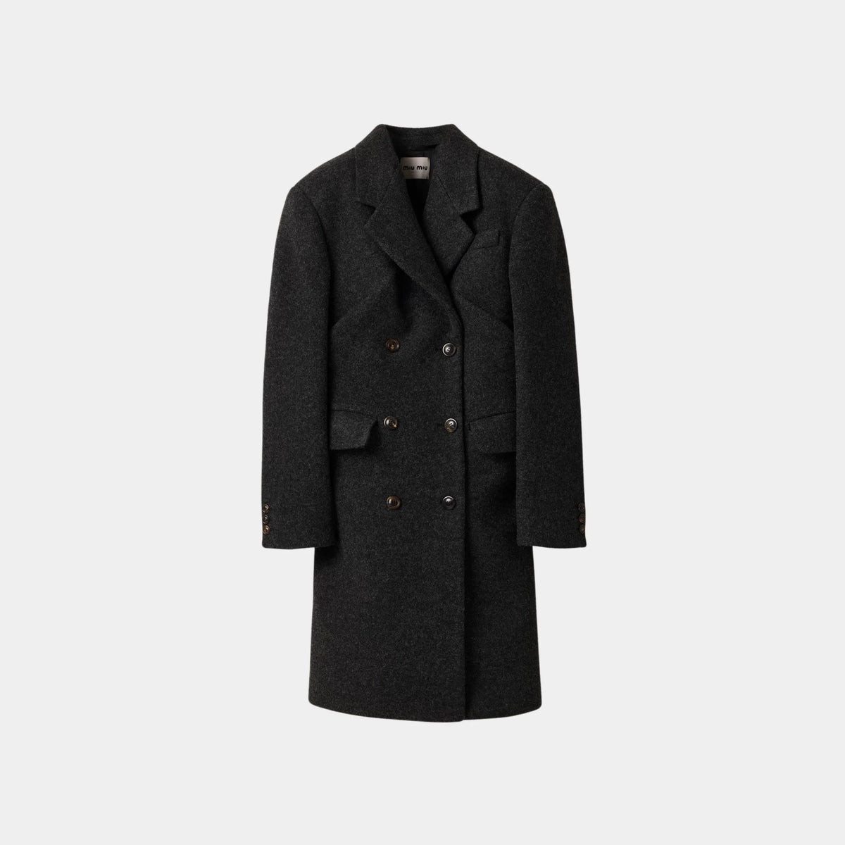 Double-breasted Shetland Wool Coat