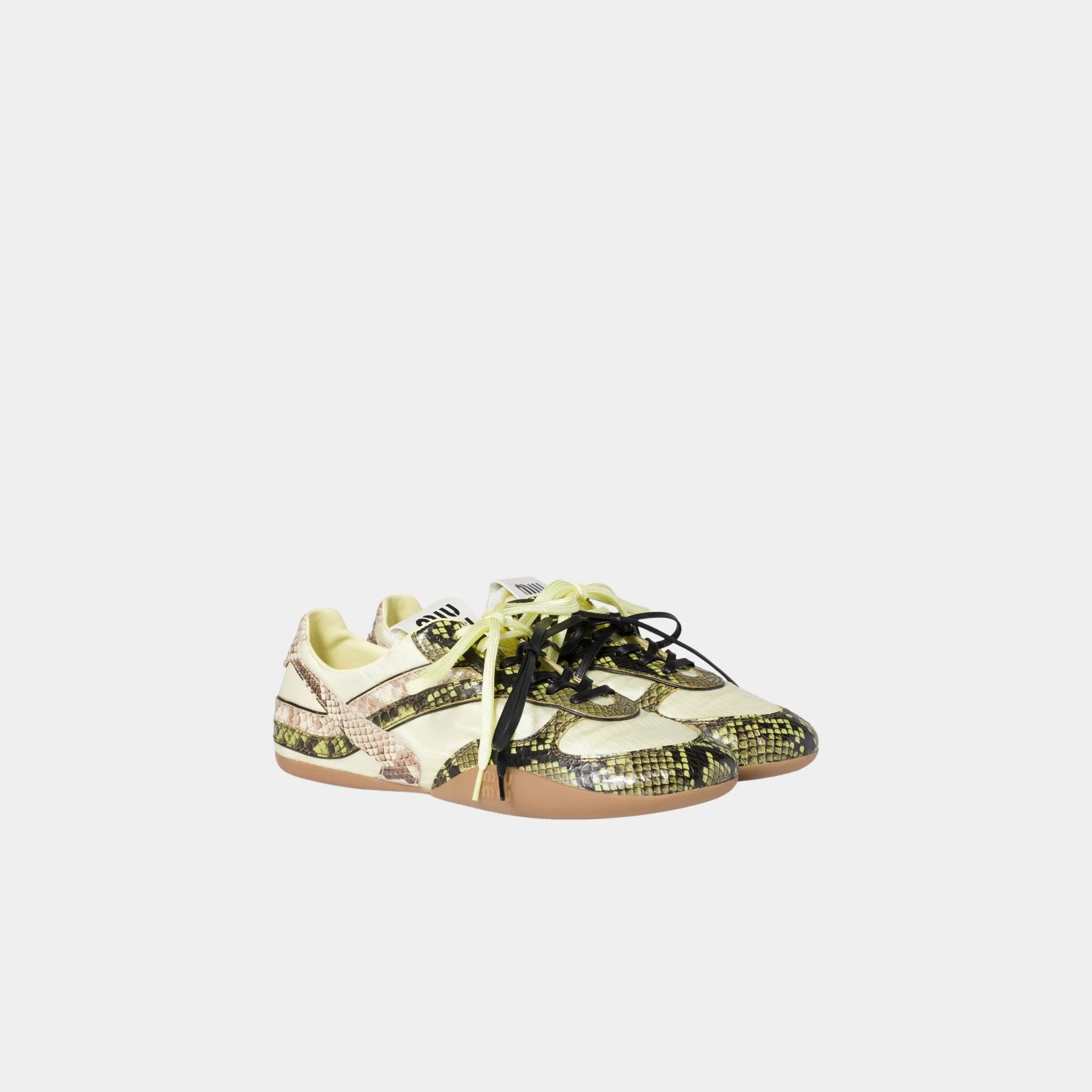 Gymnasium Technical Fabric and Python-print Ayers Sneakers
