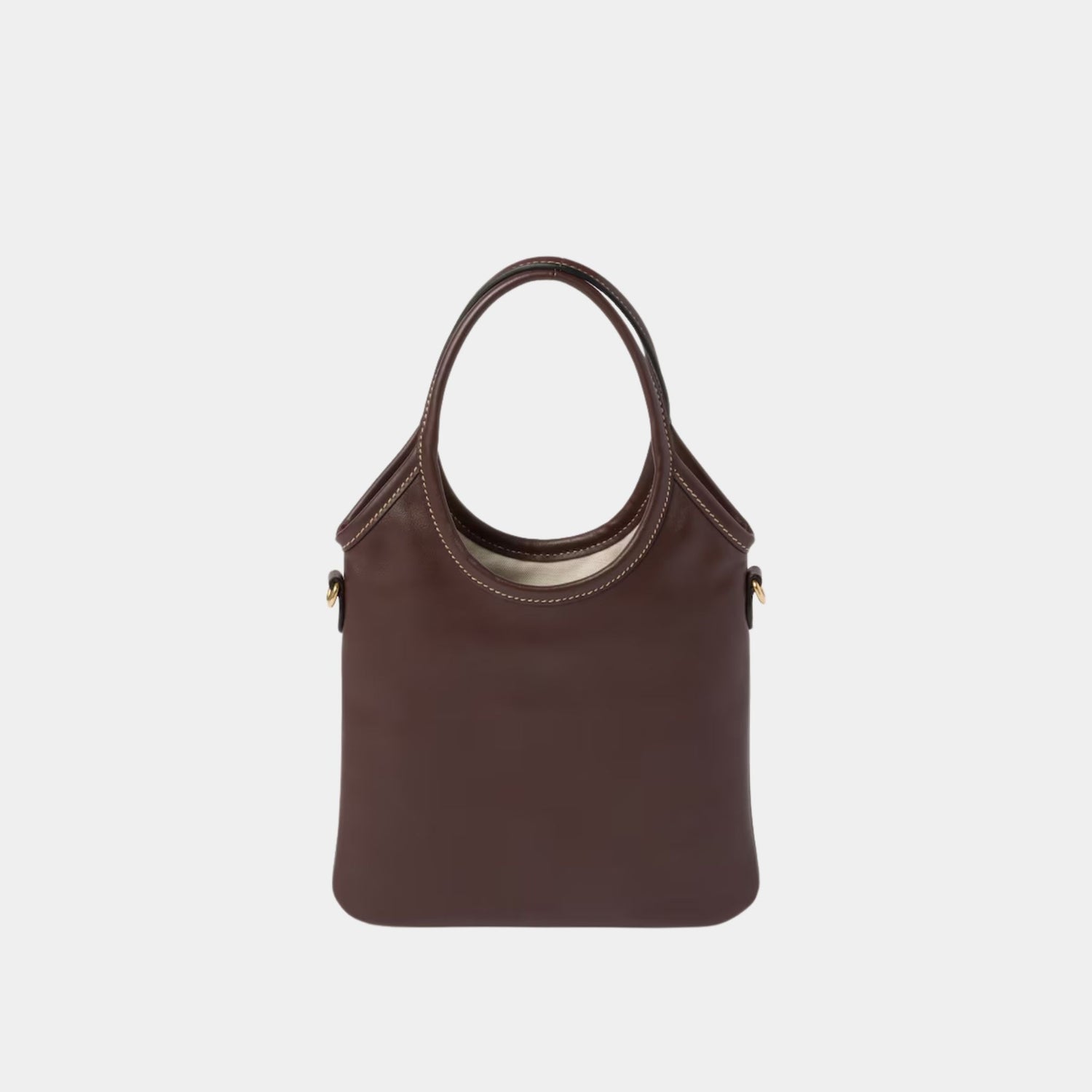 Miu Miu IVY Leather Mini Handbag, Briarwood, Back