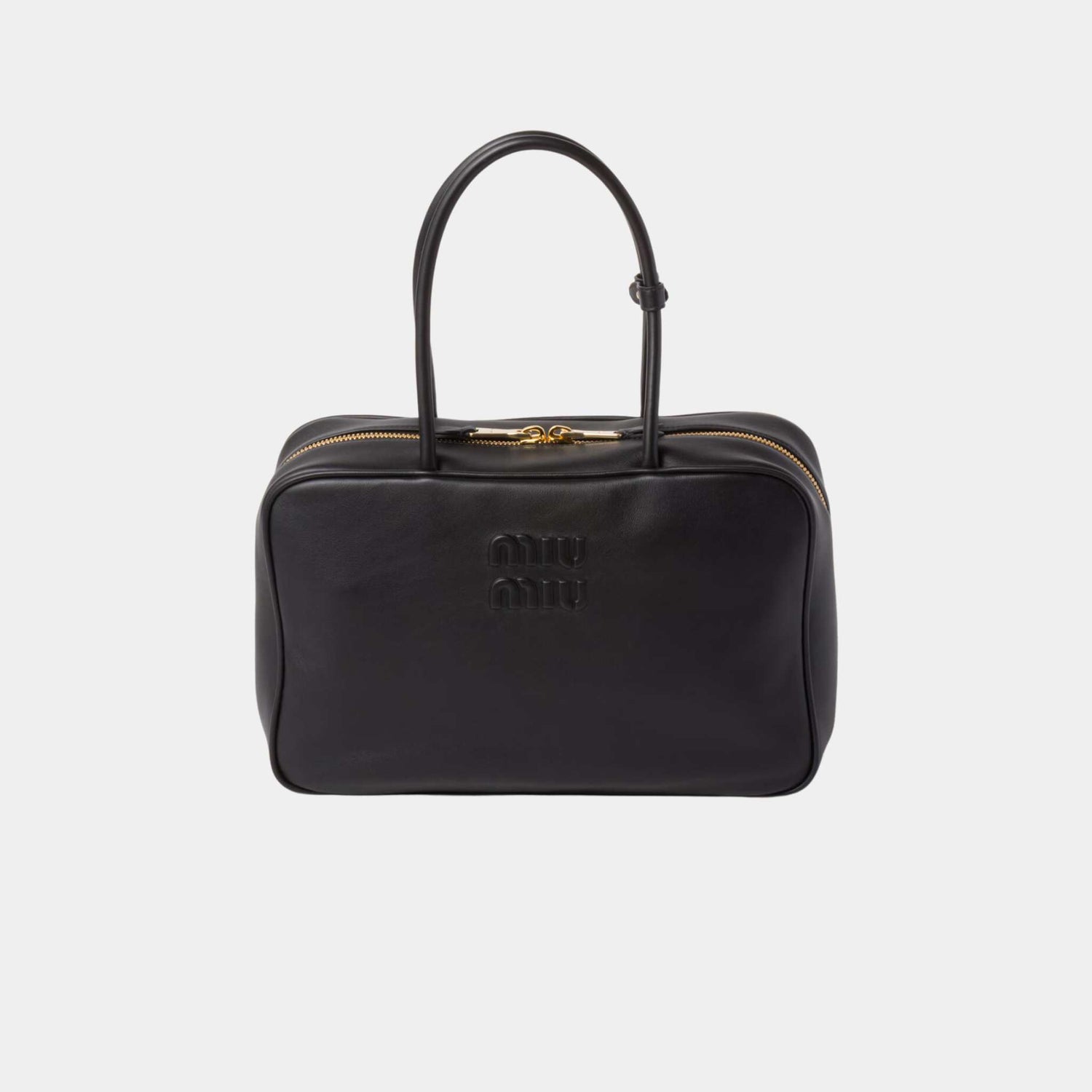 Miu Miu Leather Beau Bag Black, Front