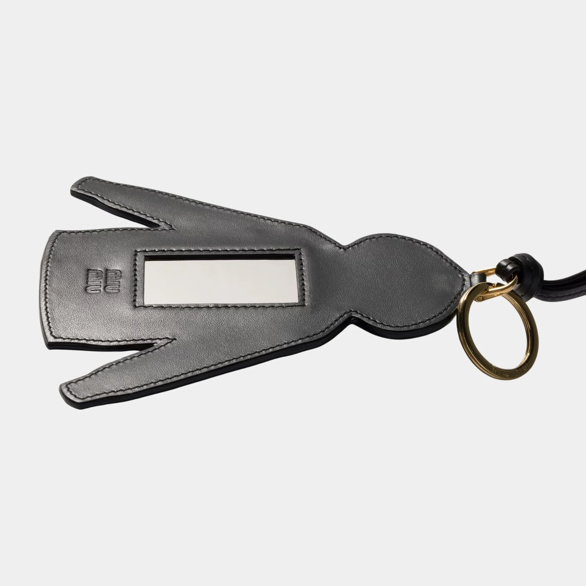 Miu Miu Leather Keyring Trick, Blue, Back