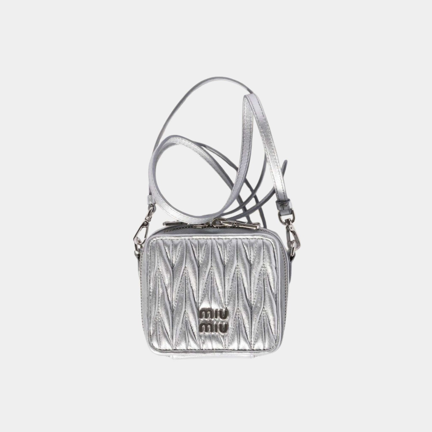 Miu Miu Matelasse Nappa Leather Mini Square Pouch – SANDS