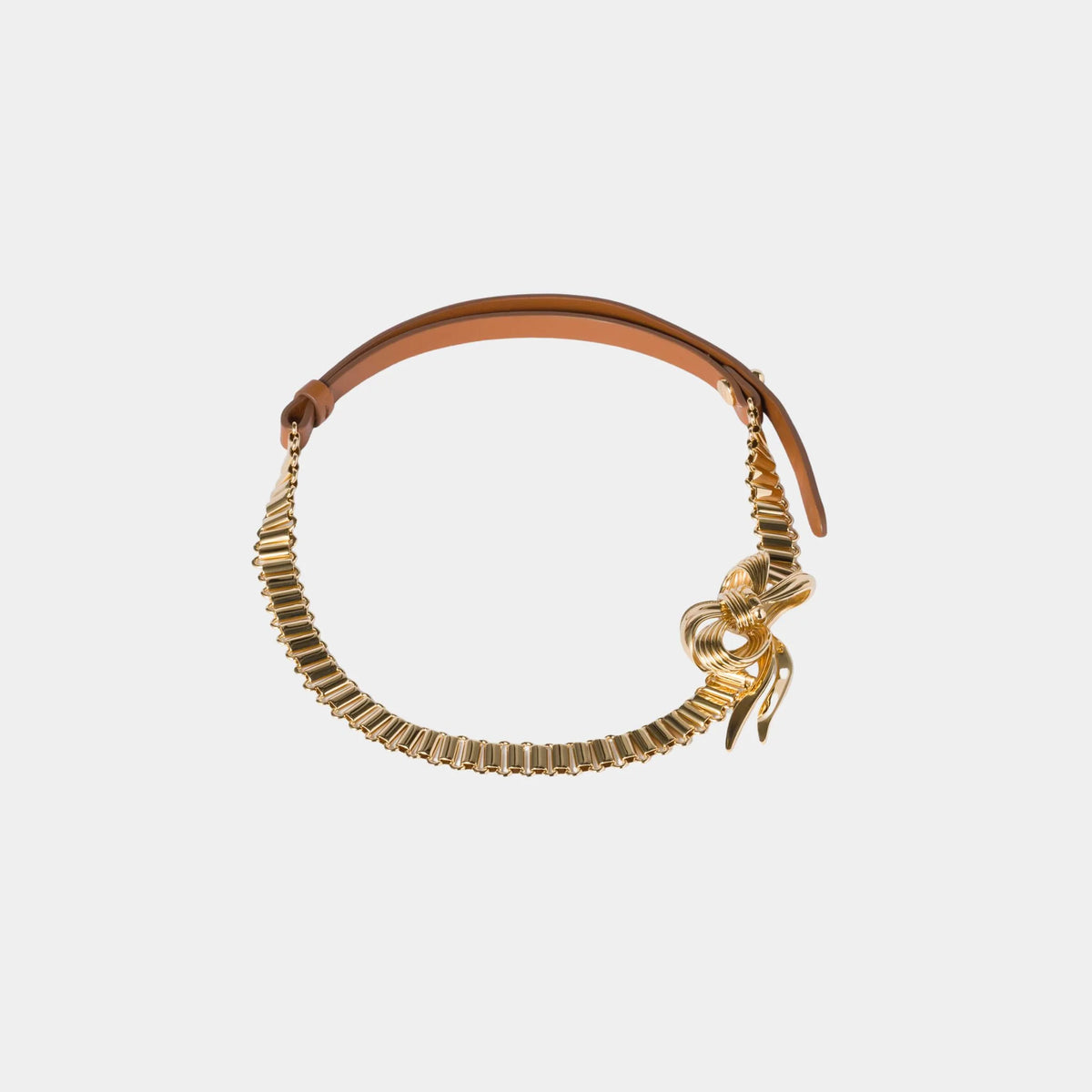 Metal and Leather Necklace