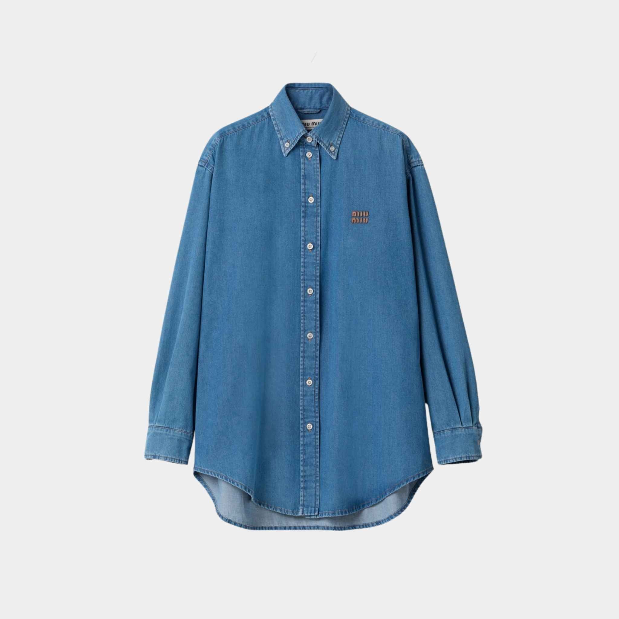 Miu Miu Oversized Denim Shirt, Front