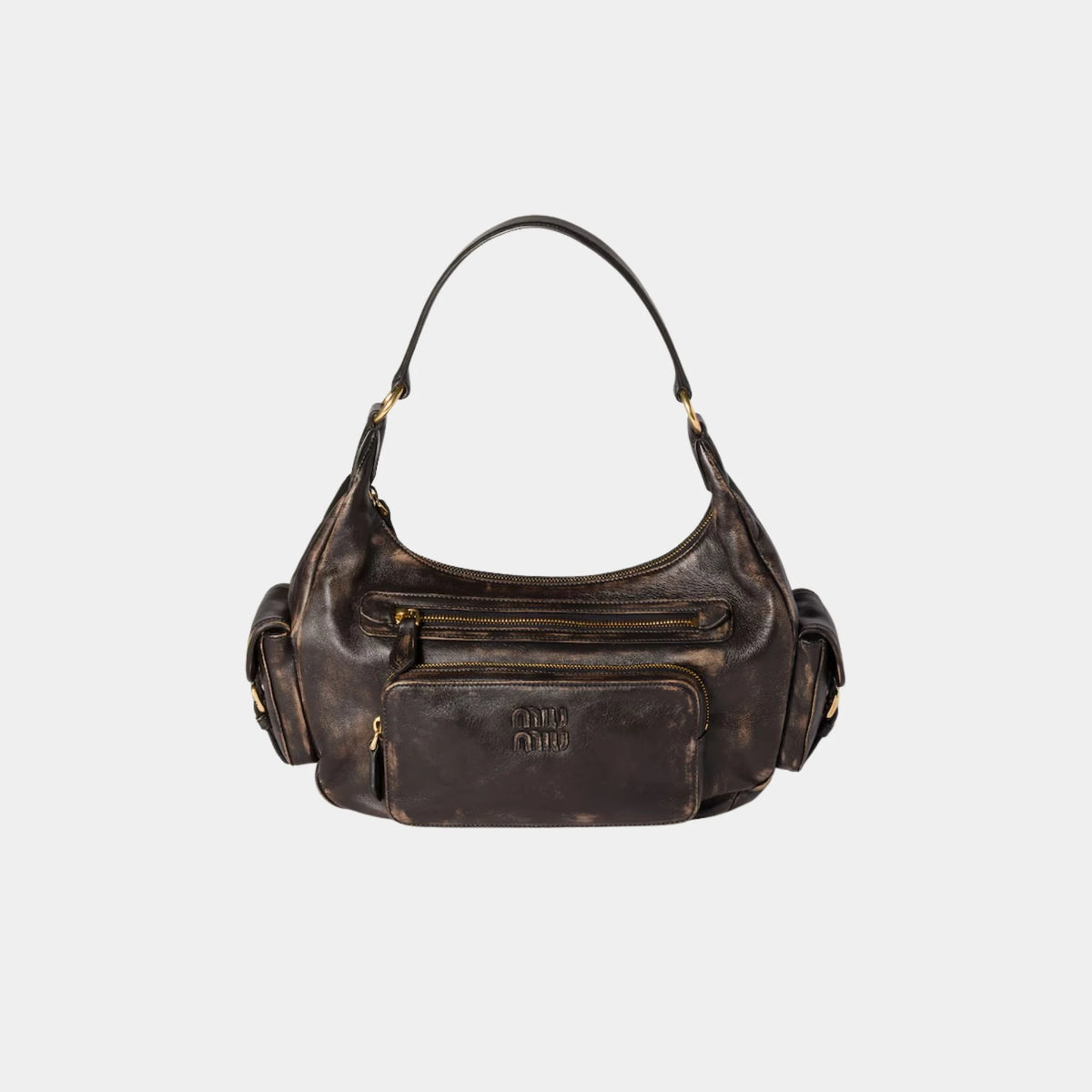 Pocket Soft Aged Nappa Leather Bag