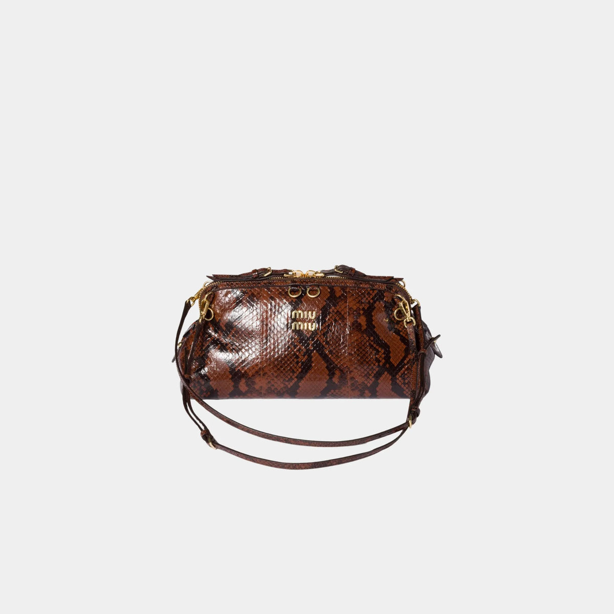 Python-print Ayers Leather Clutch