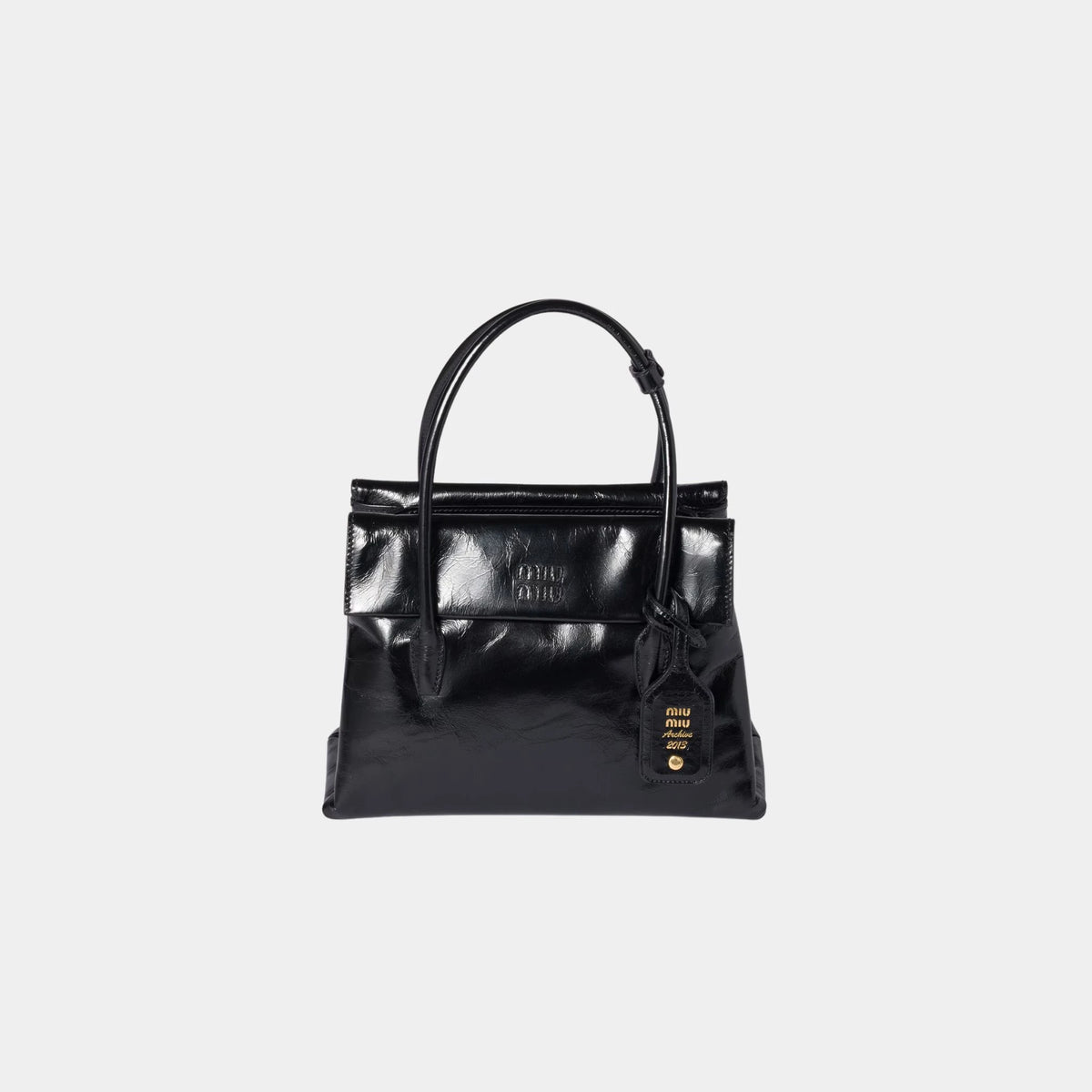 Solitaire Shiny Leather Bag