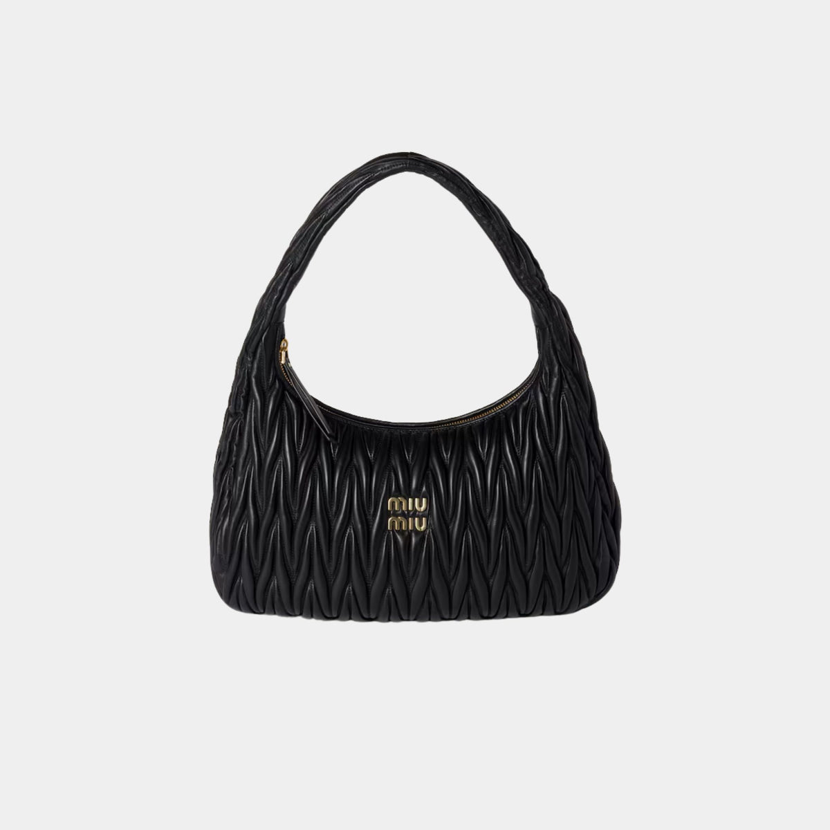 Wander Matelassé Nappa Leather Hobo Medium Bag