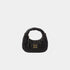 Miu Miu Wander Matelasse Nappa Leather Hobo Mini Bag, Black, Front