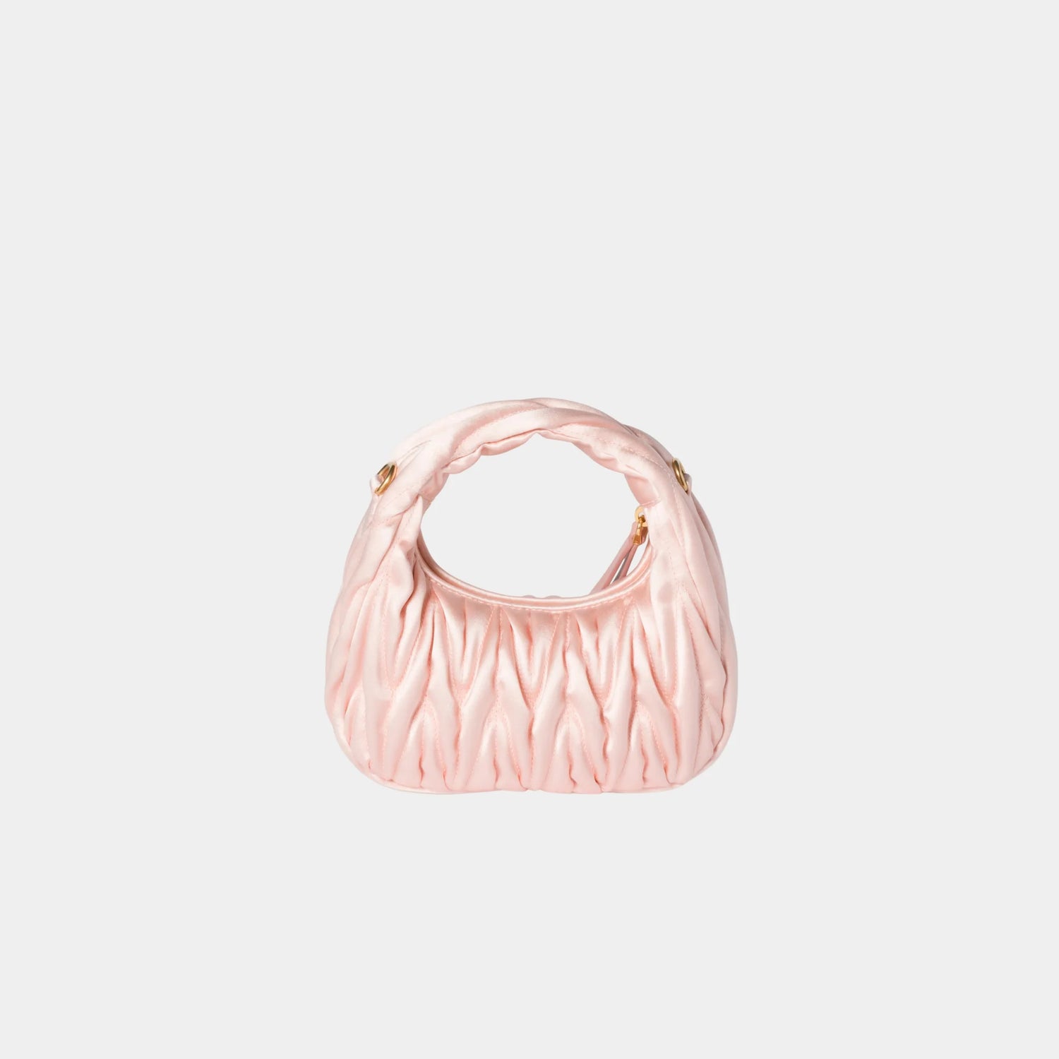Miu Miu Wander Matelasse Satin Mini Bag, Orchid Pink, Back