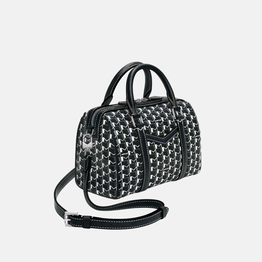 txt
Moynat 48H Mini M، باللونين الأسود والأبيض، من الجانب